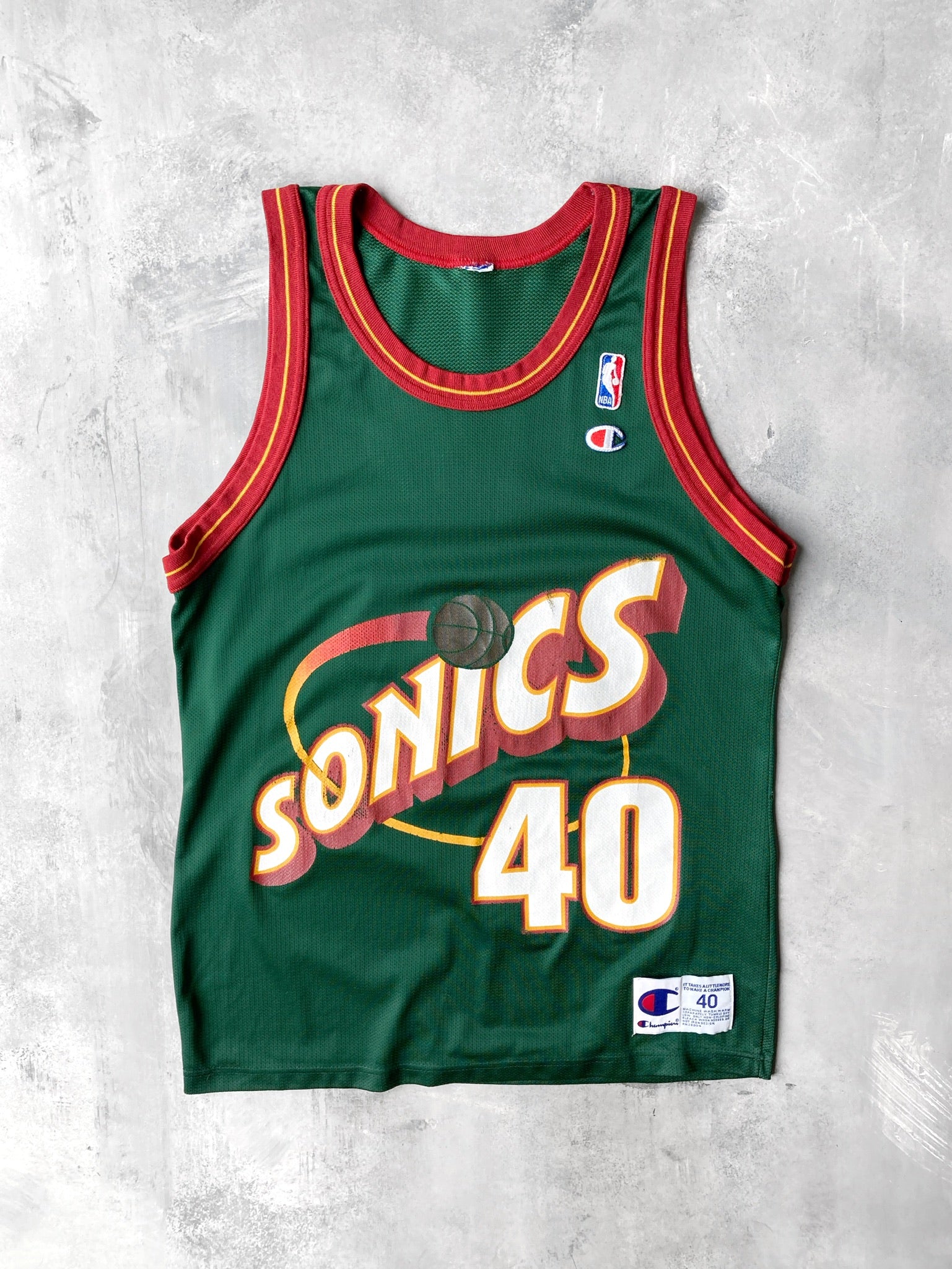 Vintage NBA Seattle Sonics Shawn Kemp Champion Jersey