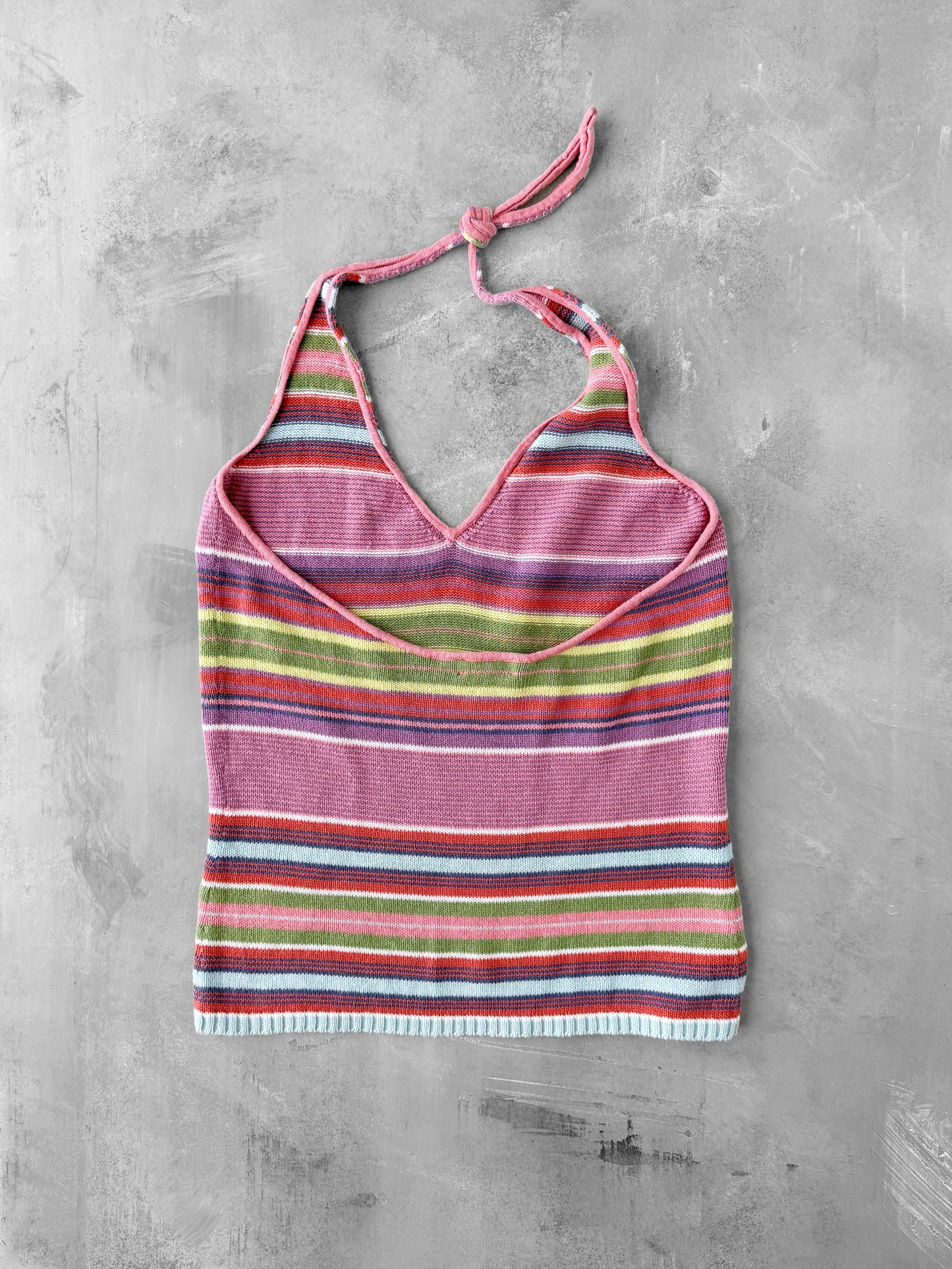 Striped Knit Halter Top 90's - Medium