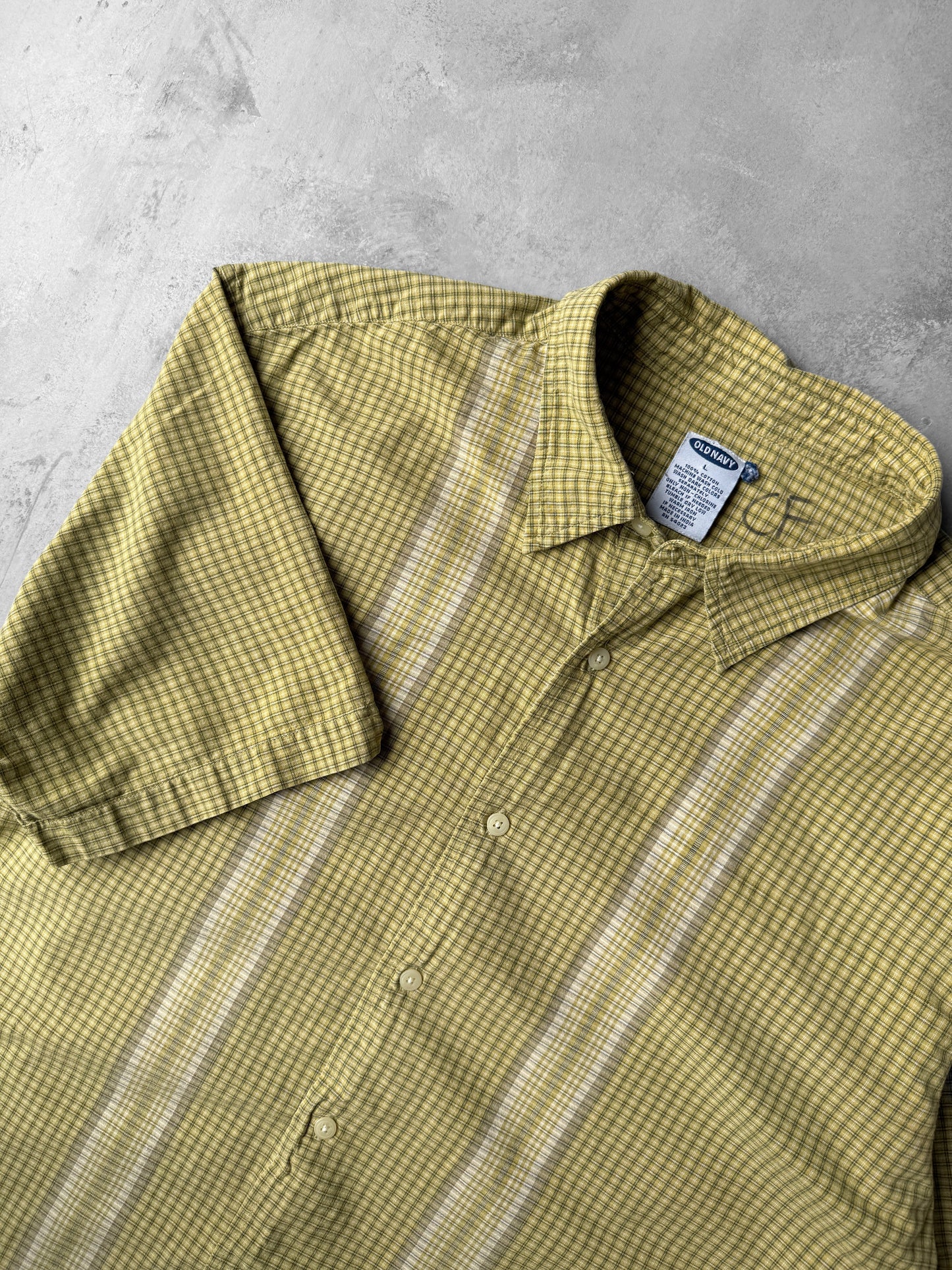Check Patterned Button Down 00's - Large