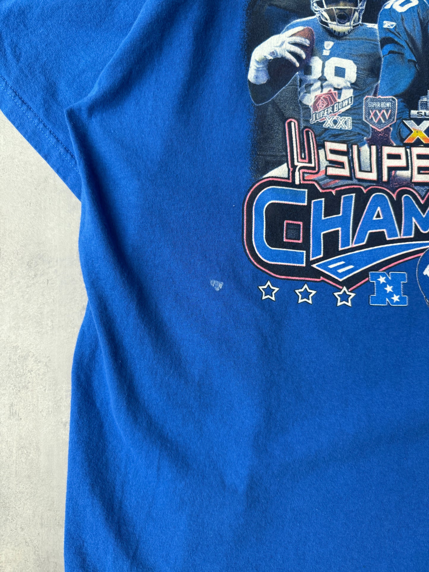 New York Giants Super Bowl Bootleg T-Shirt '12 - XXL