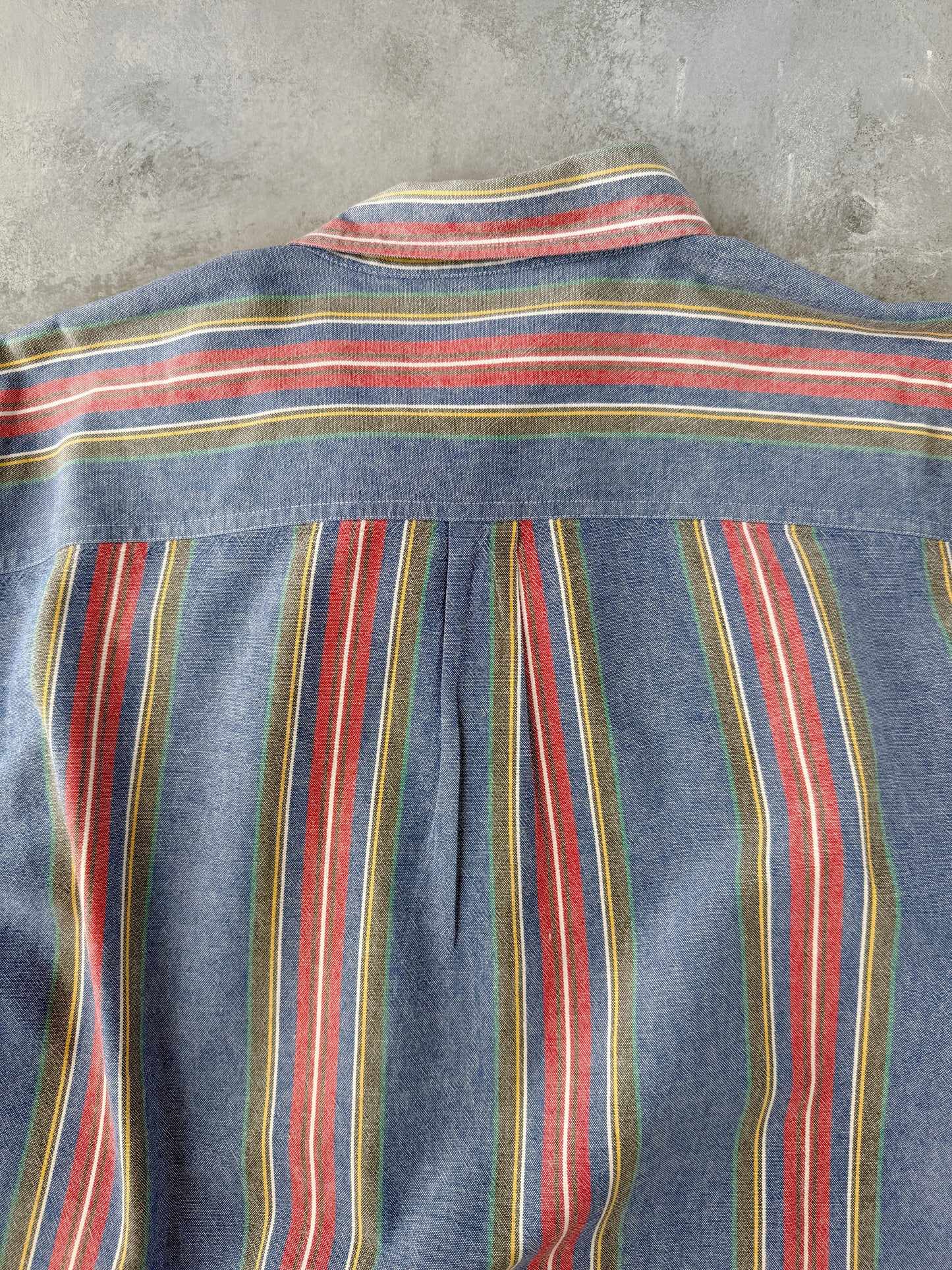 Gap Striped Cotton Button Up Shirt 90's - XL