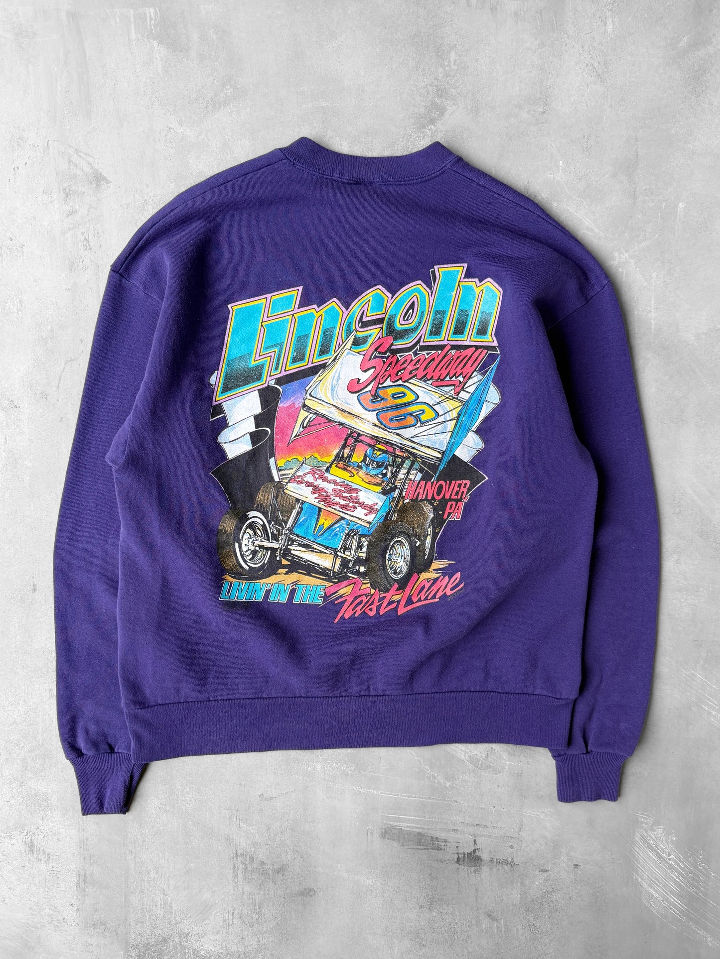 Lincoln Speedway Drag Racing Sweatshirt '96 - Medium