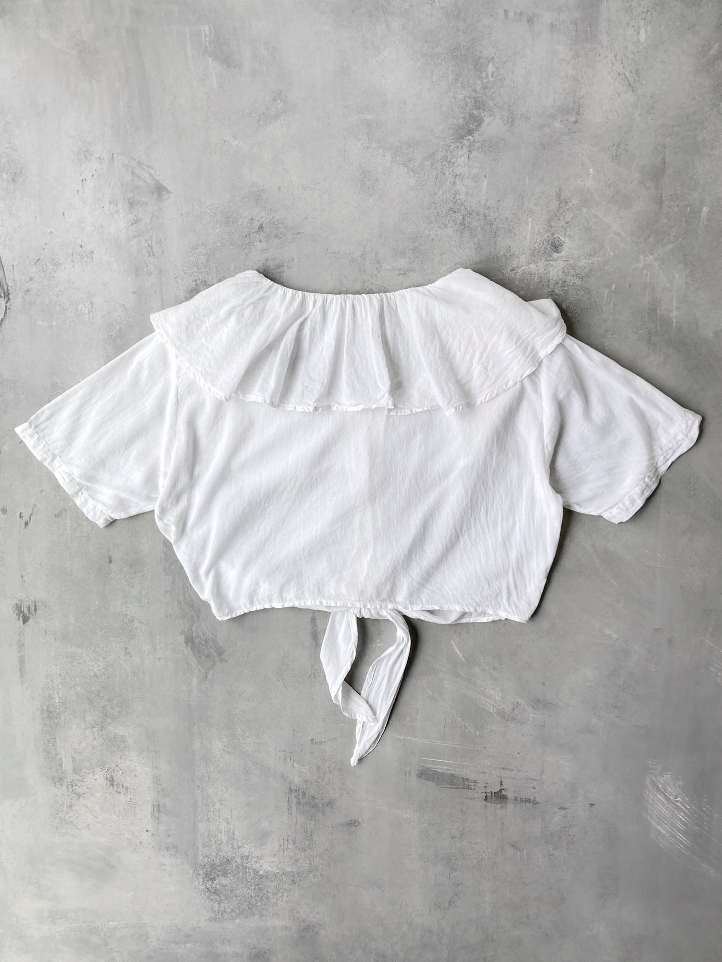 Tie Front Ruffle Top 90's - Large