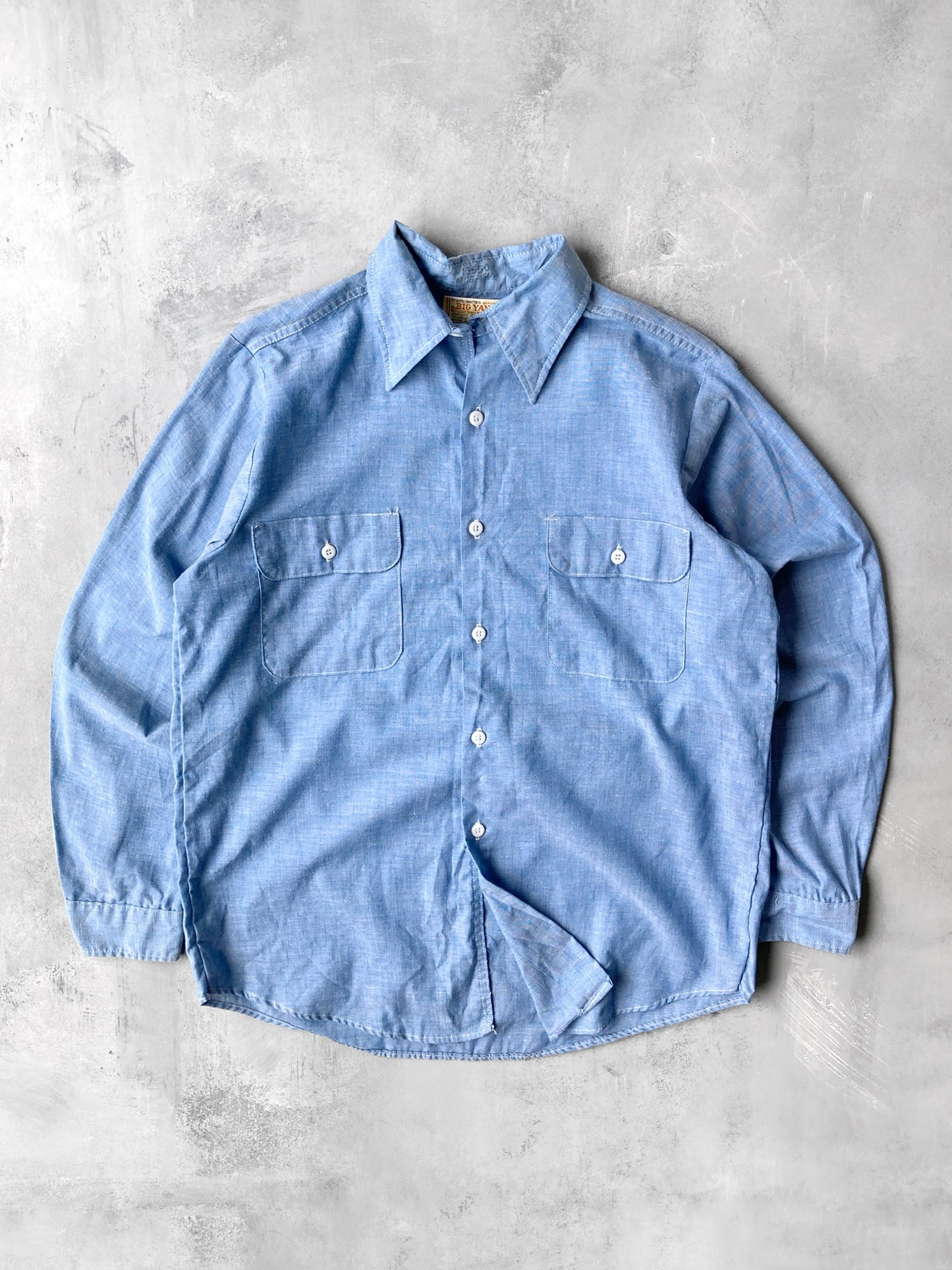 Chambray Uniform Shirt 70's - Medium