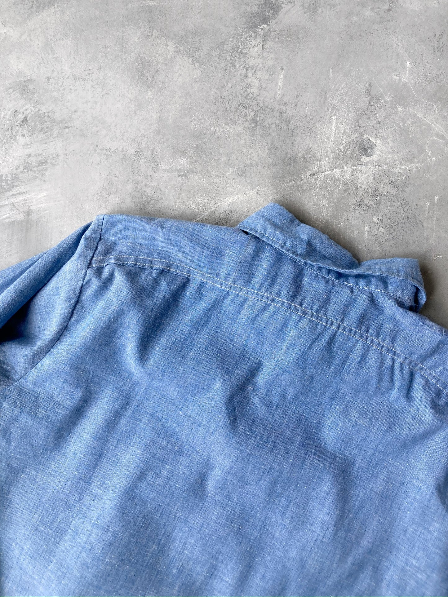 Chambray Uniform Shirt 70's - Medium