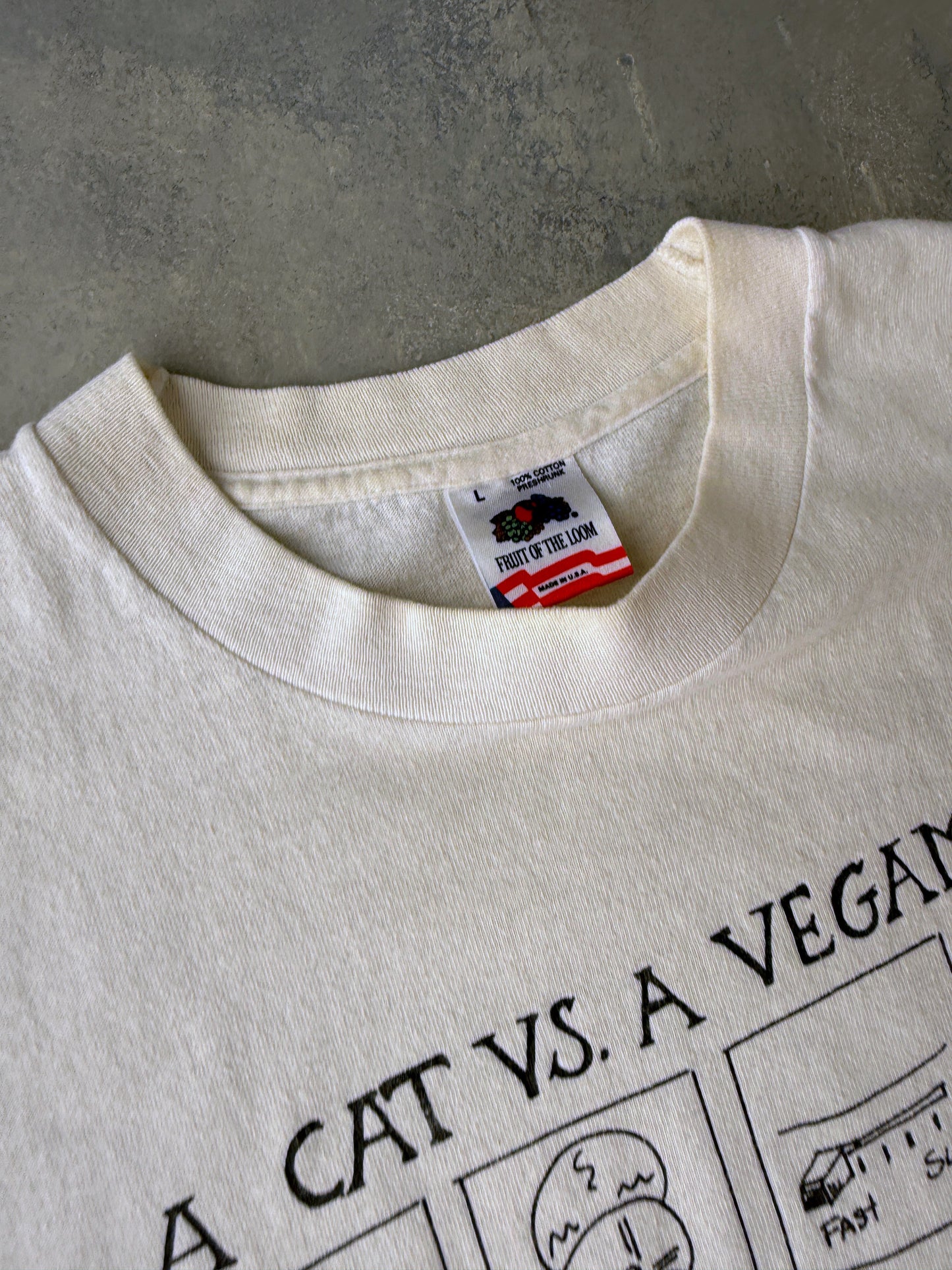 Cat vs. Vegamatic T-Shirt '85 - Large