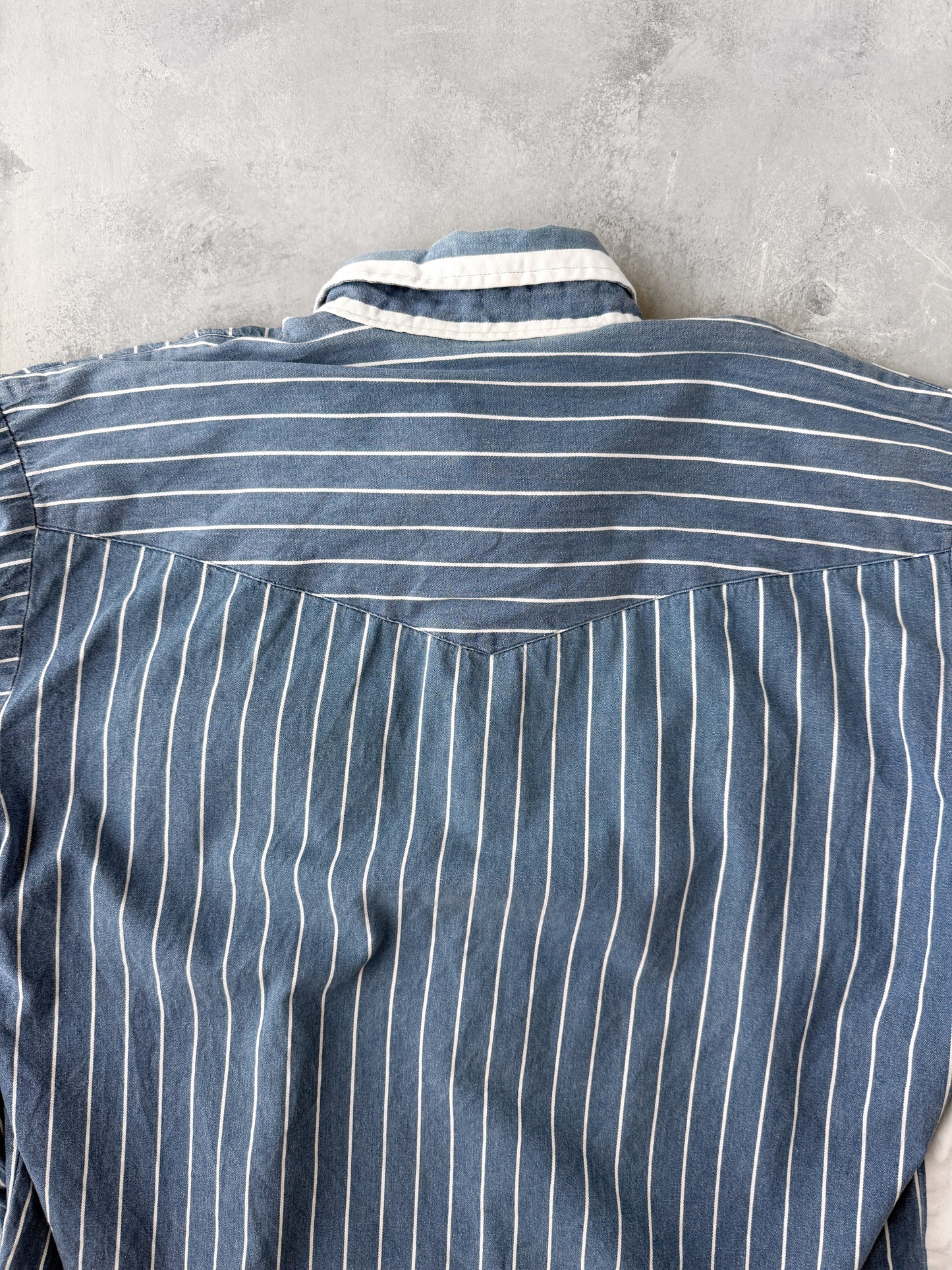 Mixed Stripes Button Down Shirt 90's - XL
