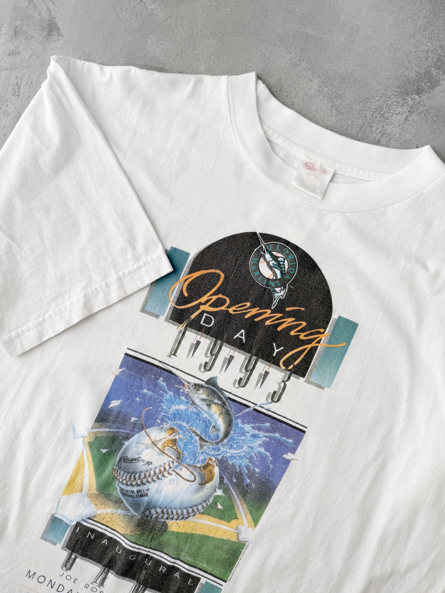 Florida Marlins Opening Day T-Shirt '93 - XL