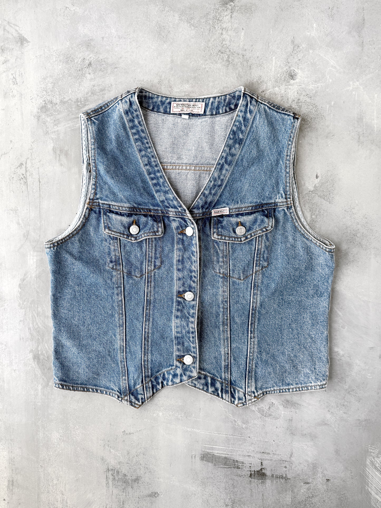 Guess Denim Vest 80's - Large