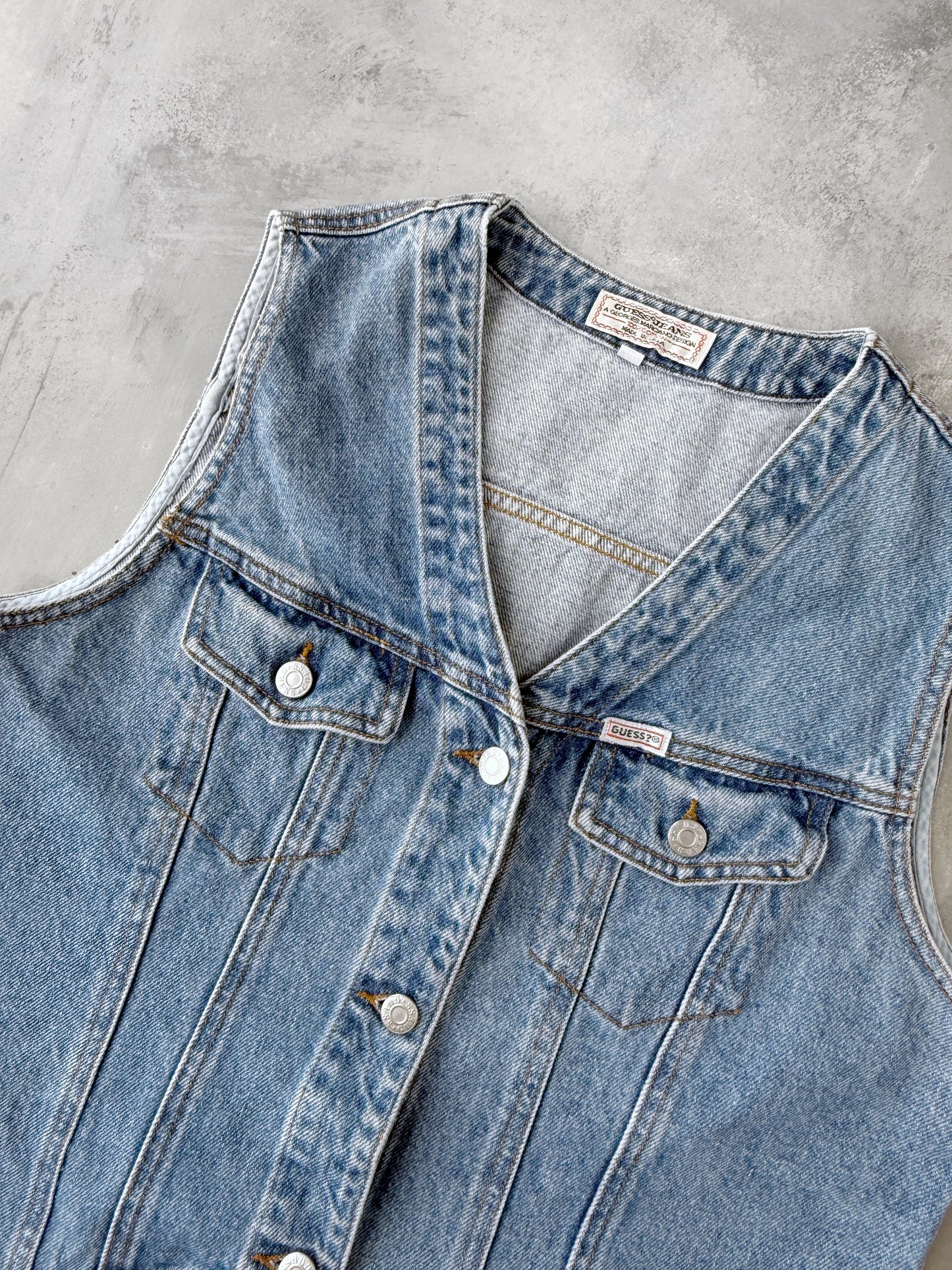 Guess Denim Vest 80's - Large