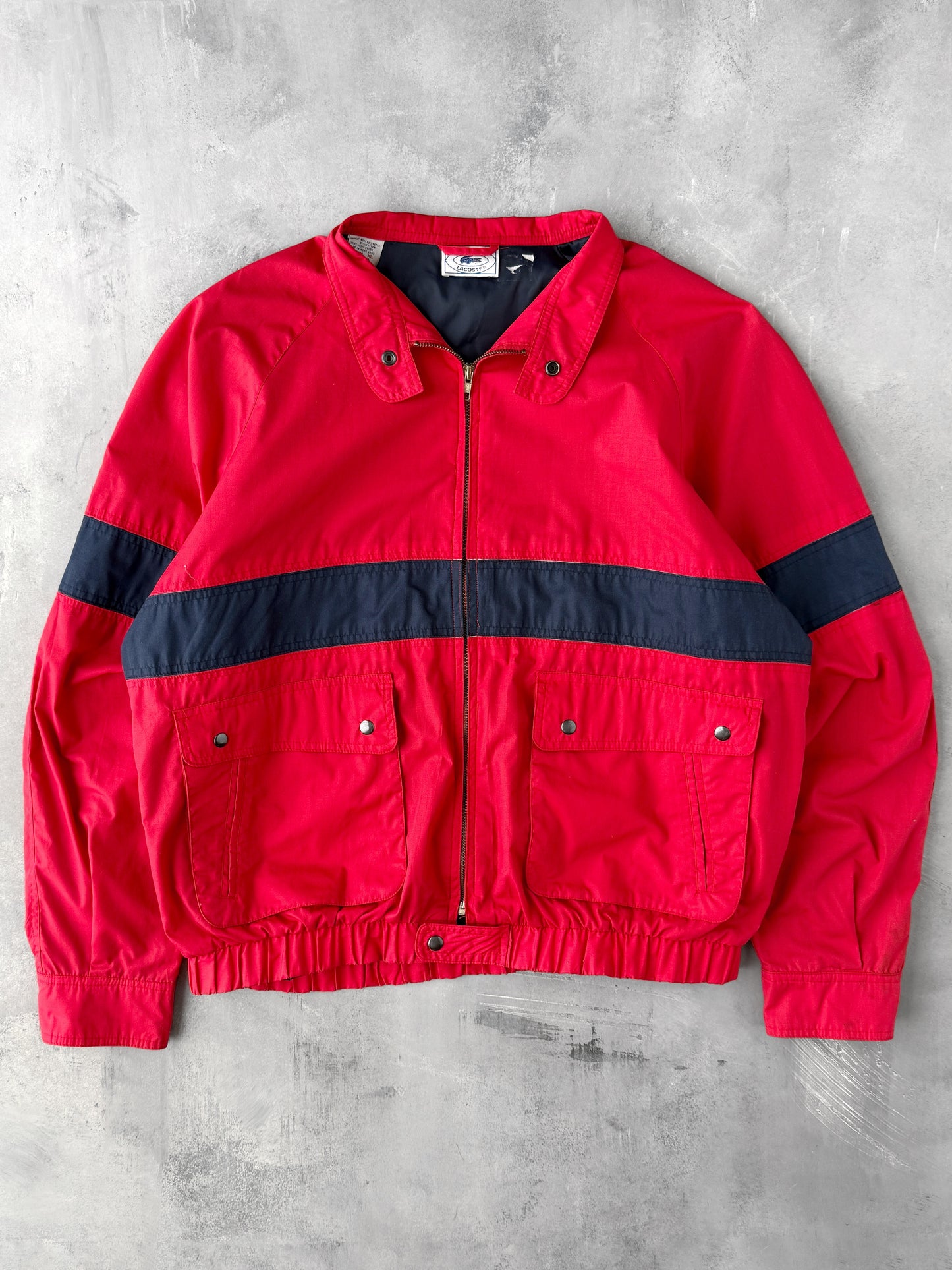Izod Lacoste Soft Shell Bomber Jacket 80's - XL