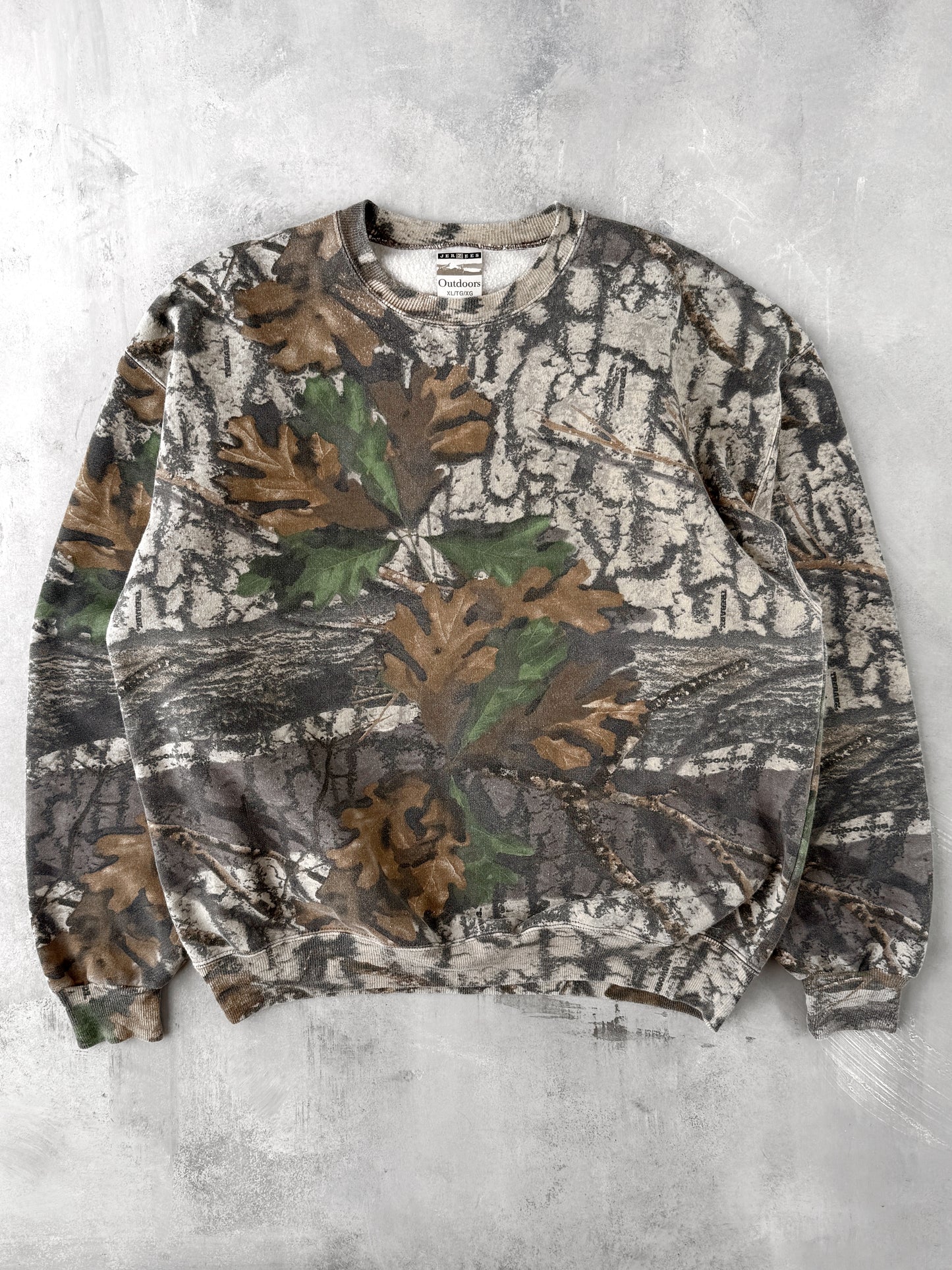 Real Tree Oak Camo Sweatshirt Y2K - XL