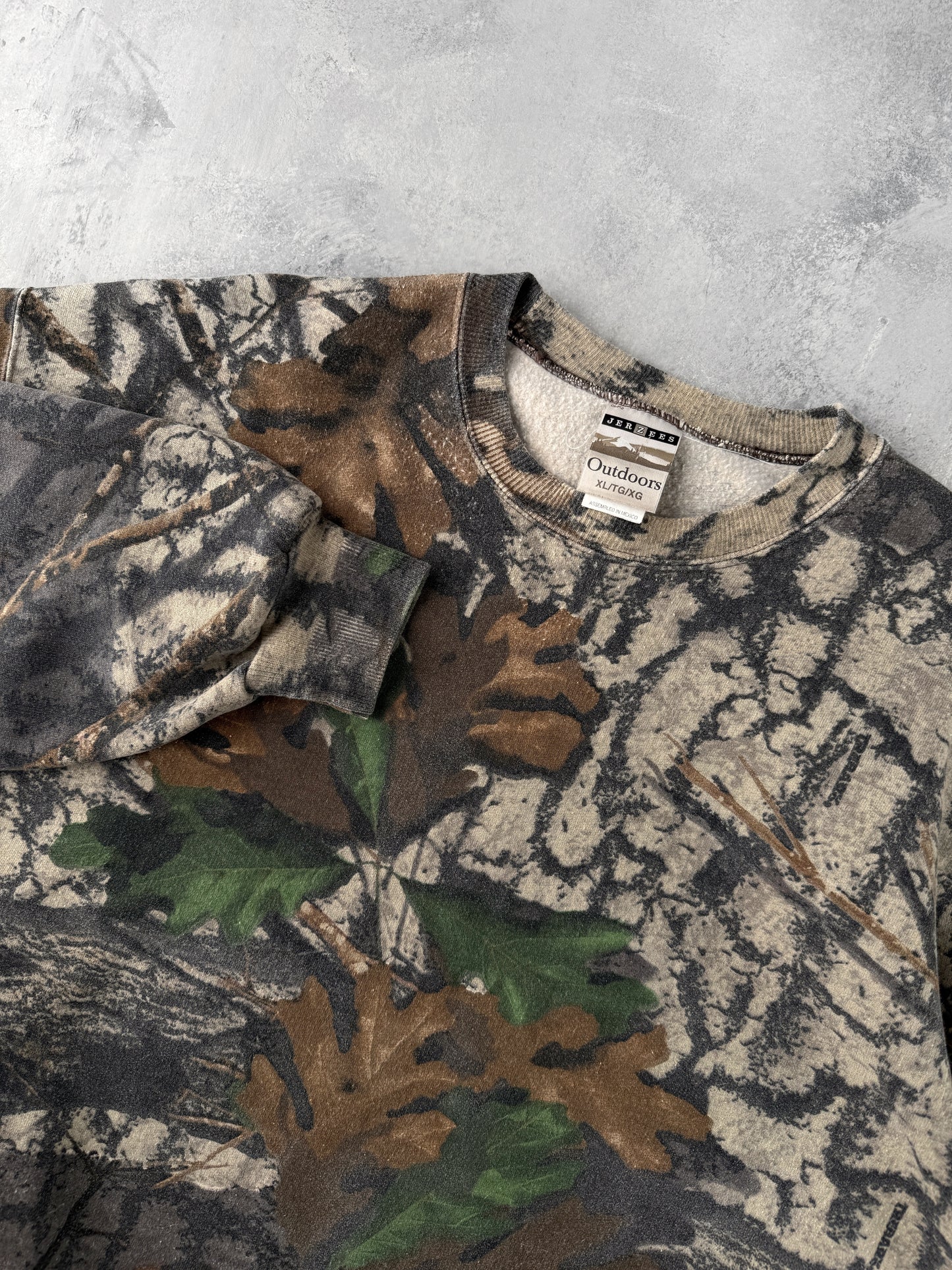 Real Tree Oak Camo Sweatshirt Y2K - XL