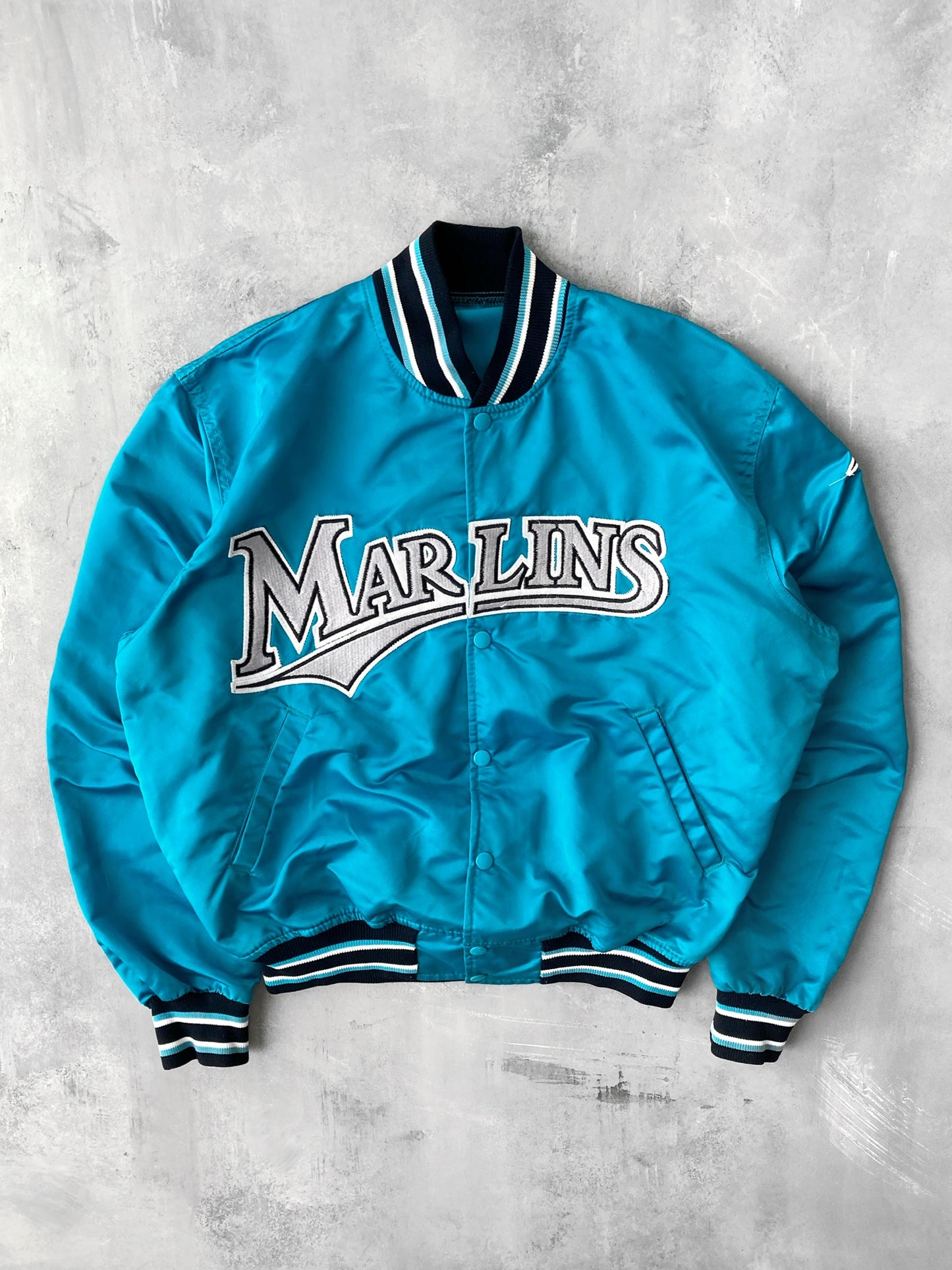 Florida Marlins Satin Bomber Jacket 90's - Medium