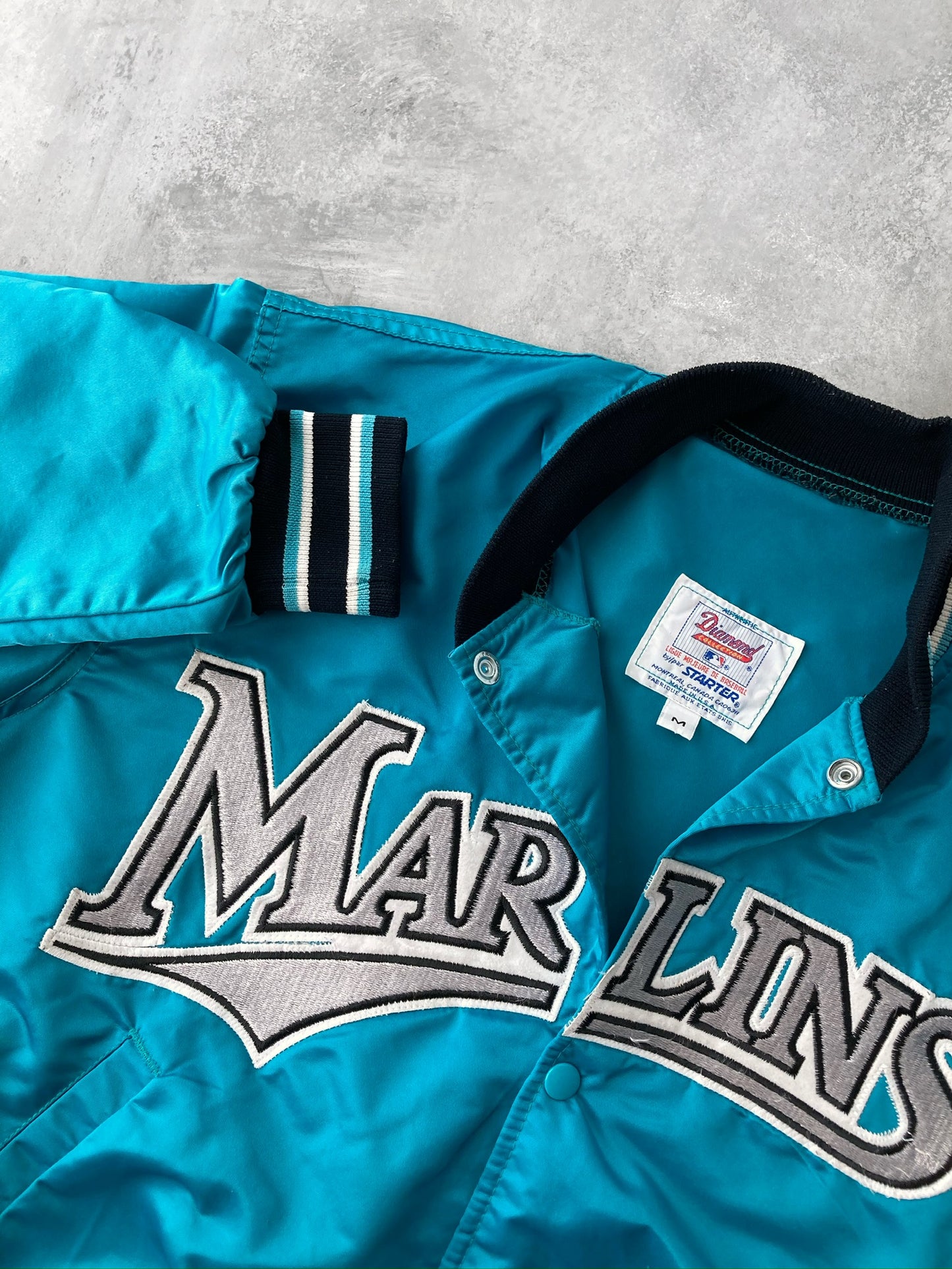 Florida Marlins Satin Bomber Jacket 90's - Medium