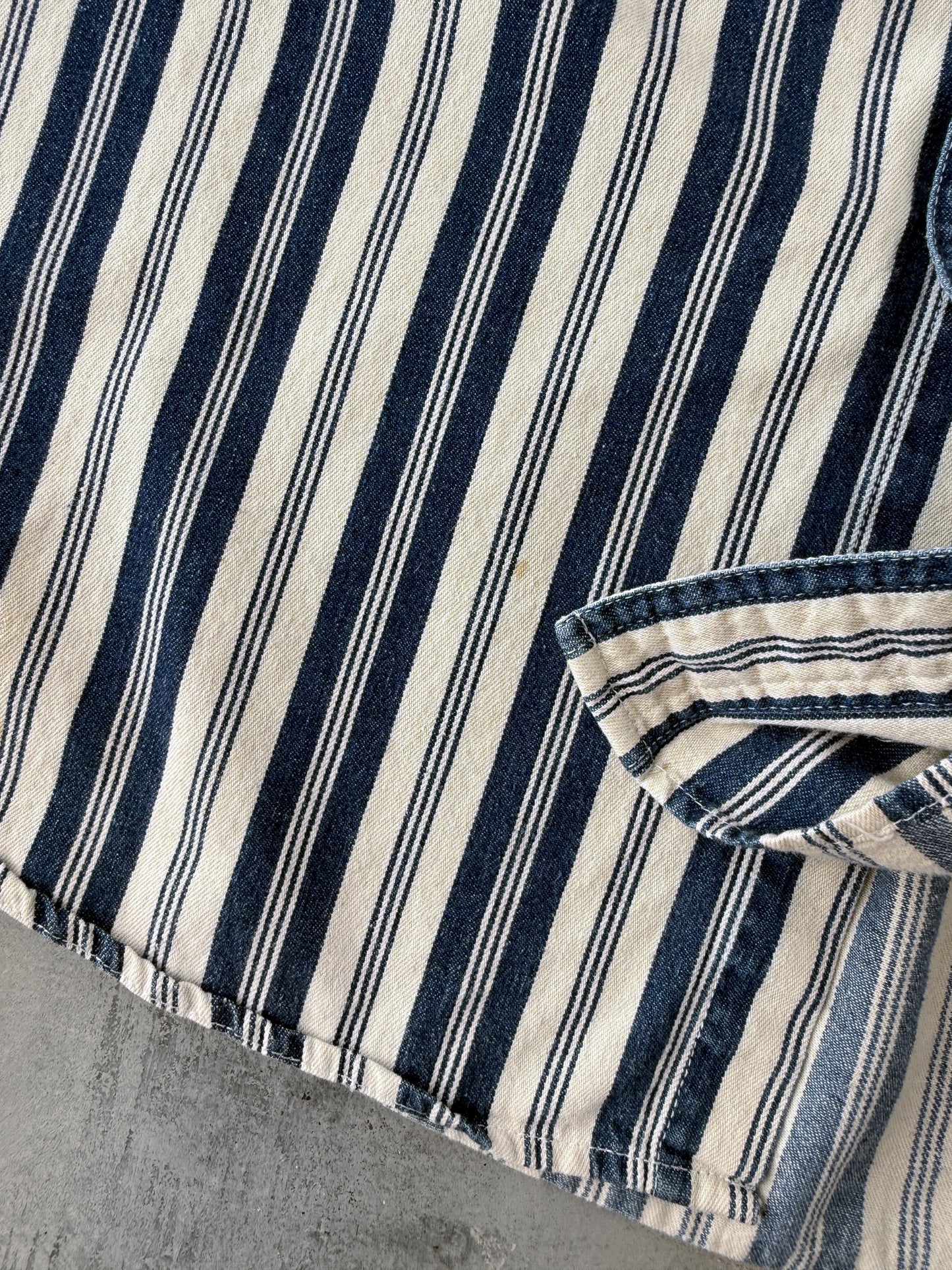 Striped Denim Shirt 90's - Large