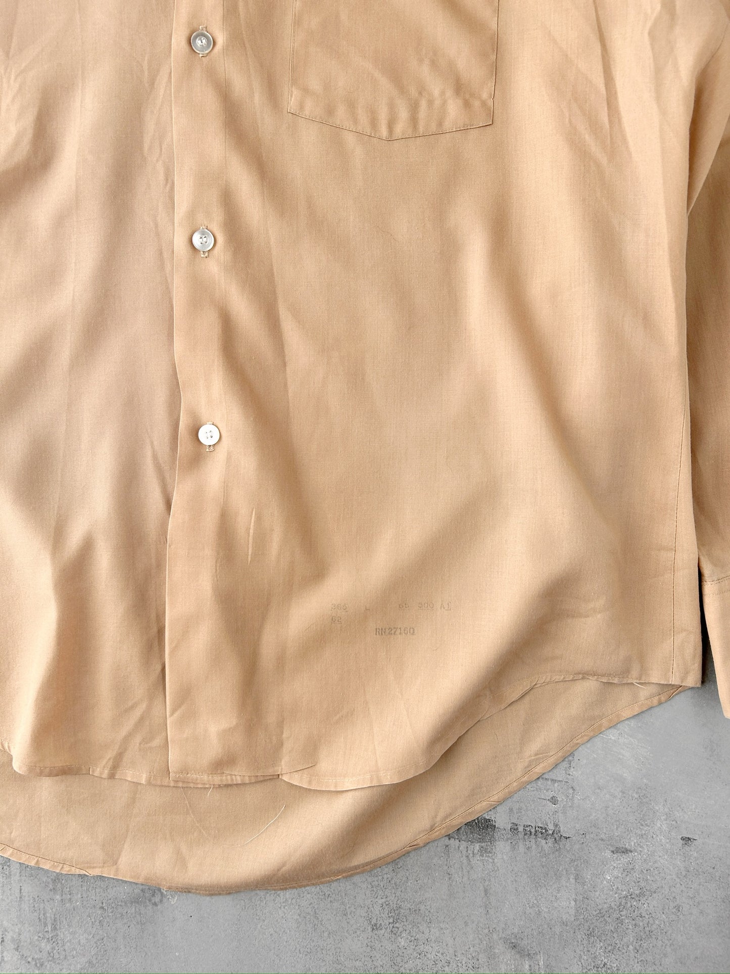Apricot Button Front Shirt 70's - Large