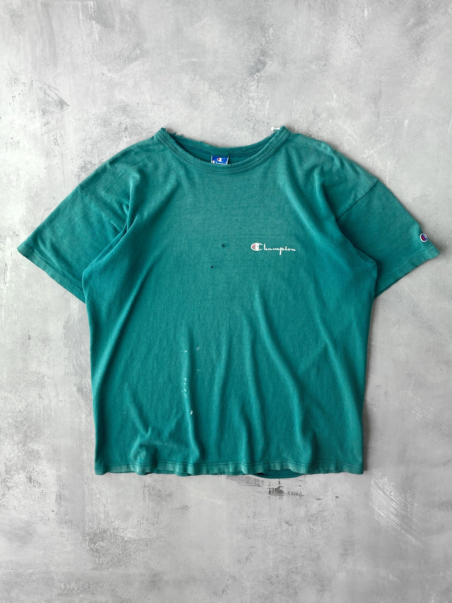 Distressed Champion T-Shirt 90's - XL