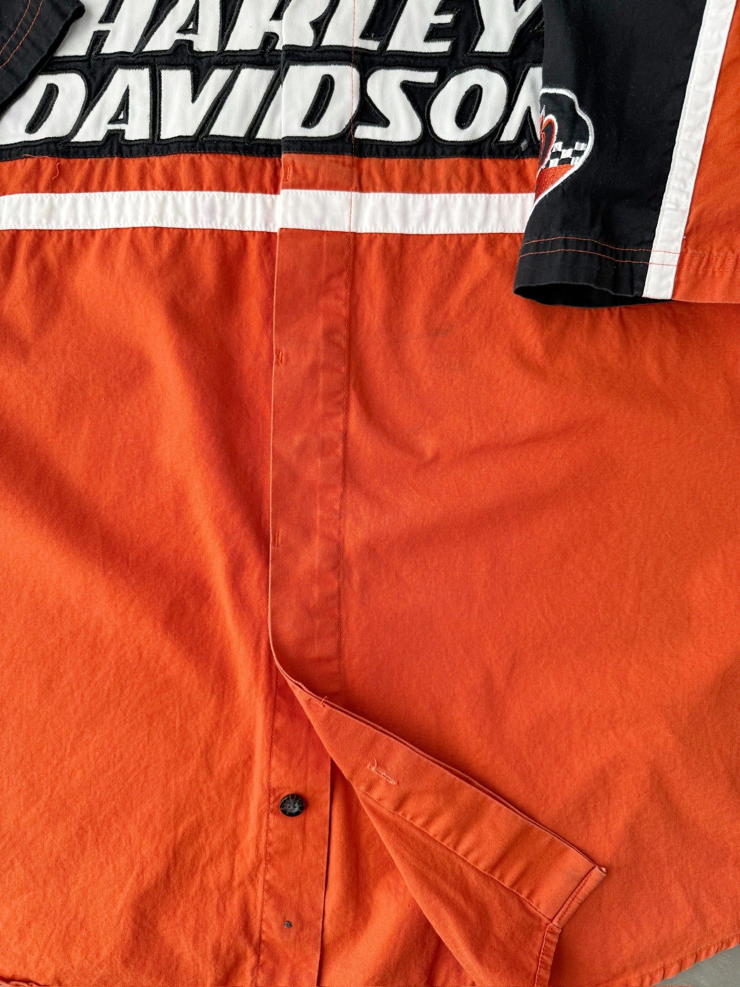 Harley-Davidson Racing Shirt Y2K - Medium