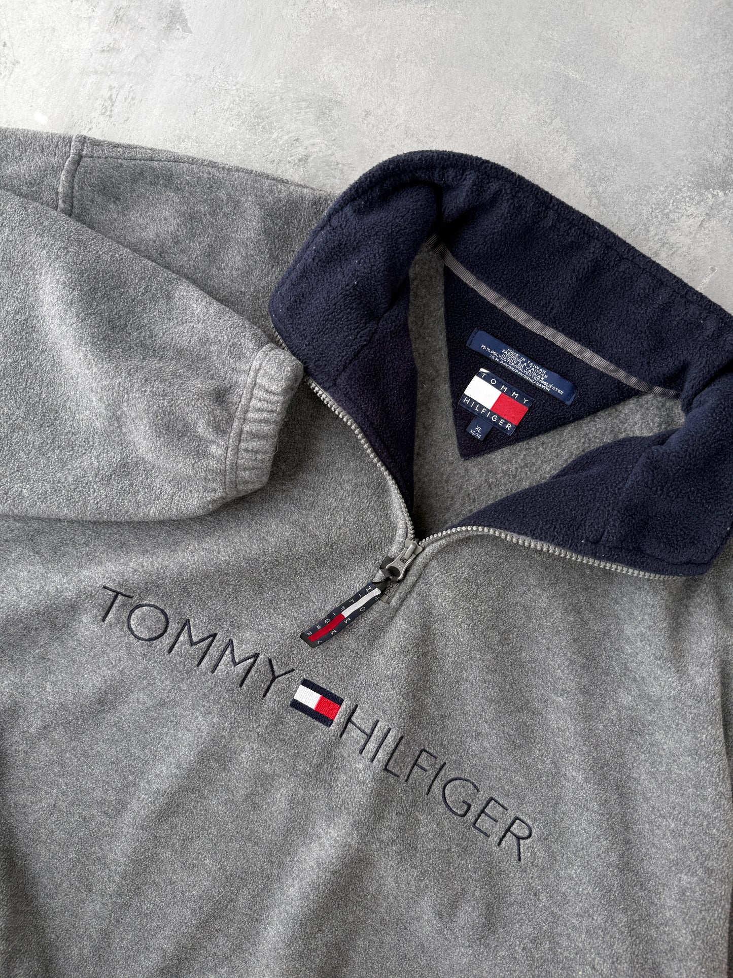 Tommy Hilfiger Fleece Pullover Jacket 90's - XL