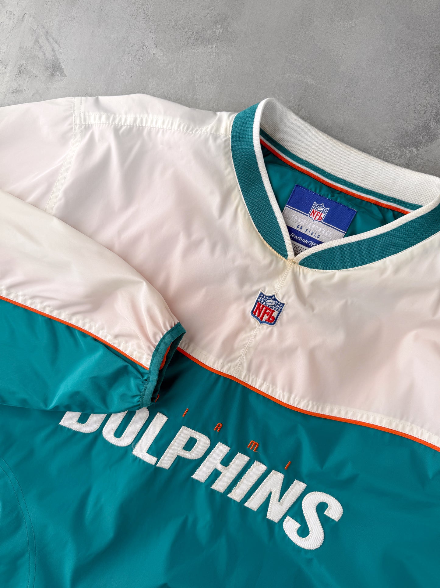 Miami Dolphins Pullover Jacket Y2K - Large