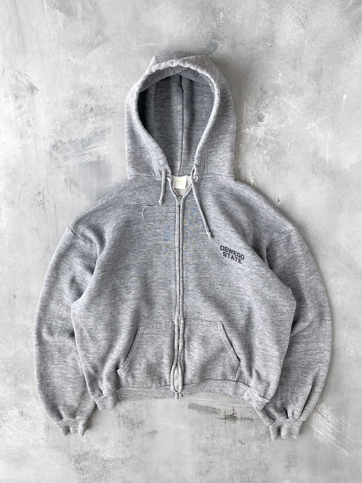 Oswego State Zippered Hoodie 80's - Medium