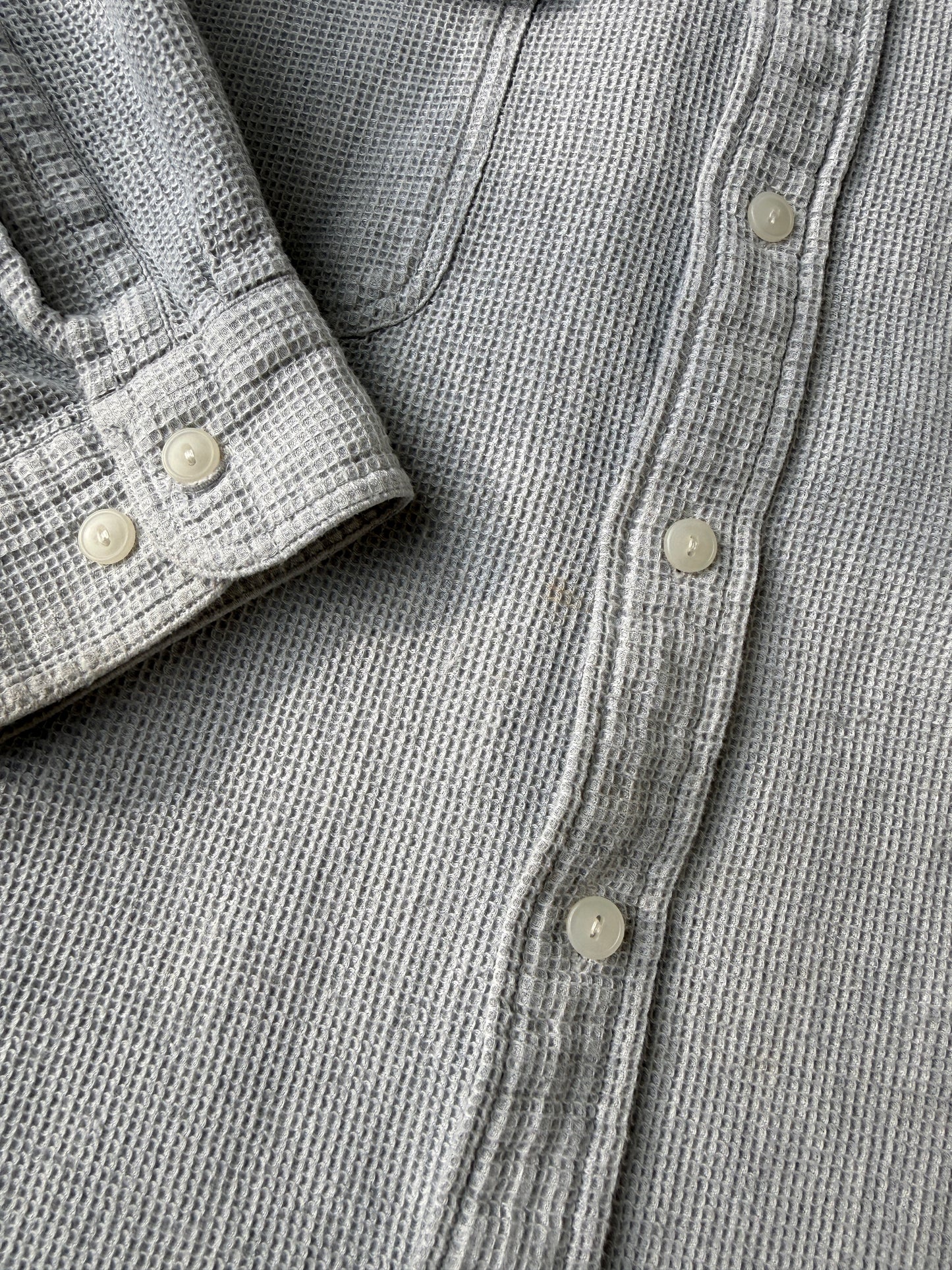 Waffle Textured Shirt Y2K - XL