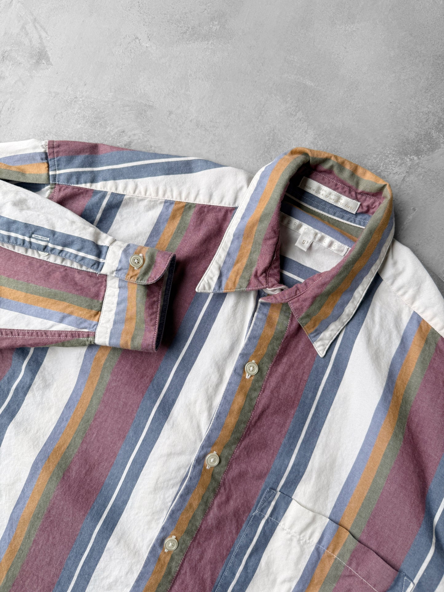 Vertical Striped Button Down Shirt 90's - Small