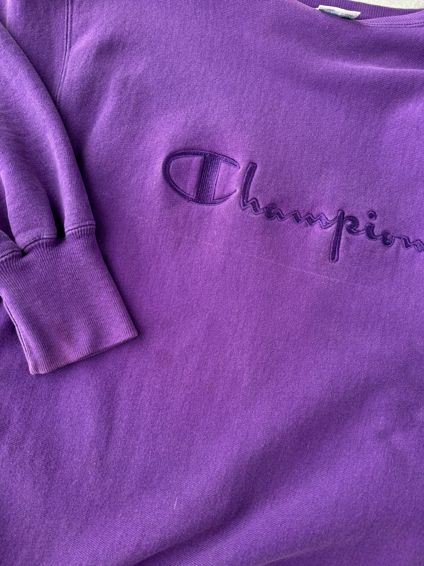 Purple Champion Reverse Weave Sweatshirt 90's - Large/XL