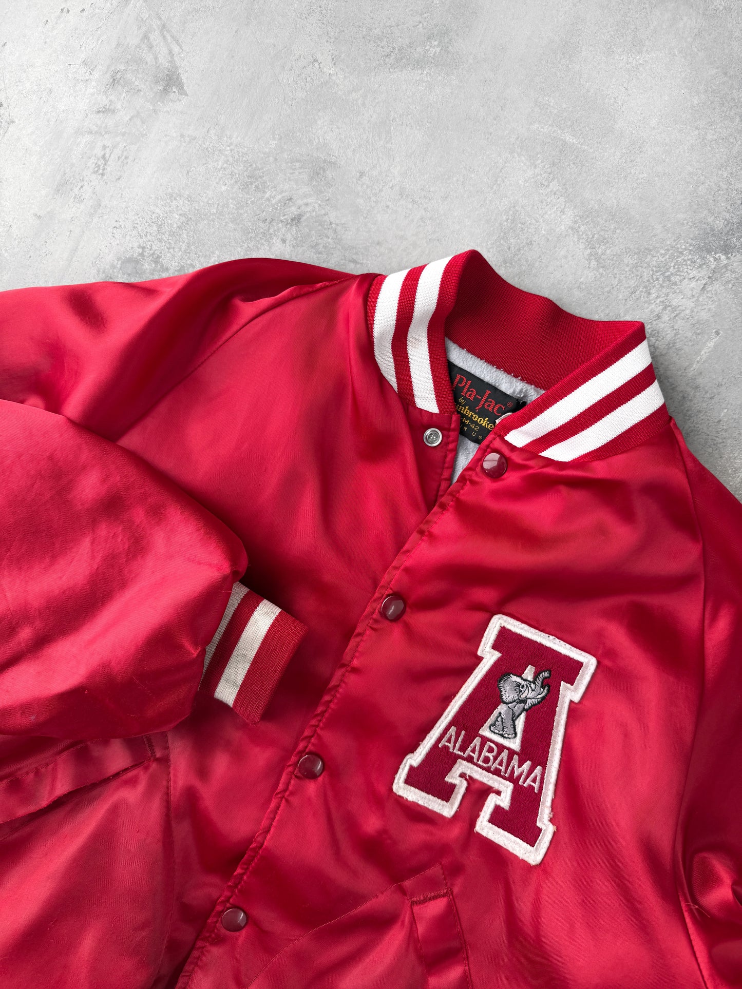 University of Alabama Satin Bomber Jacket 80's - Small / Medium