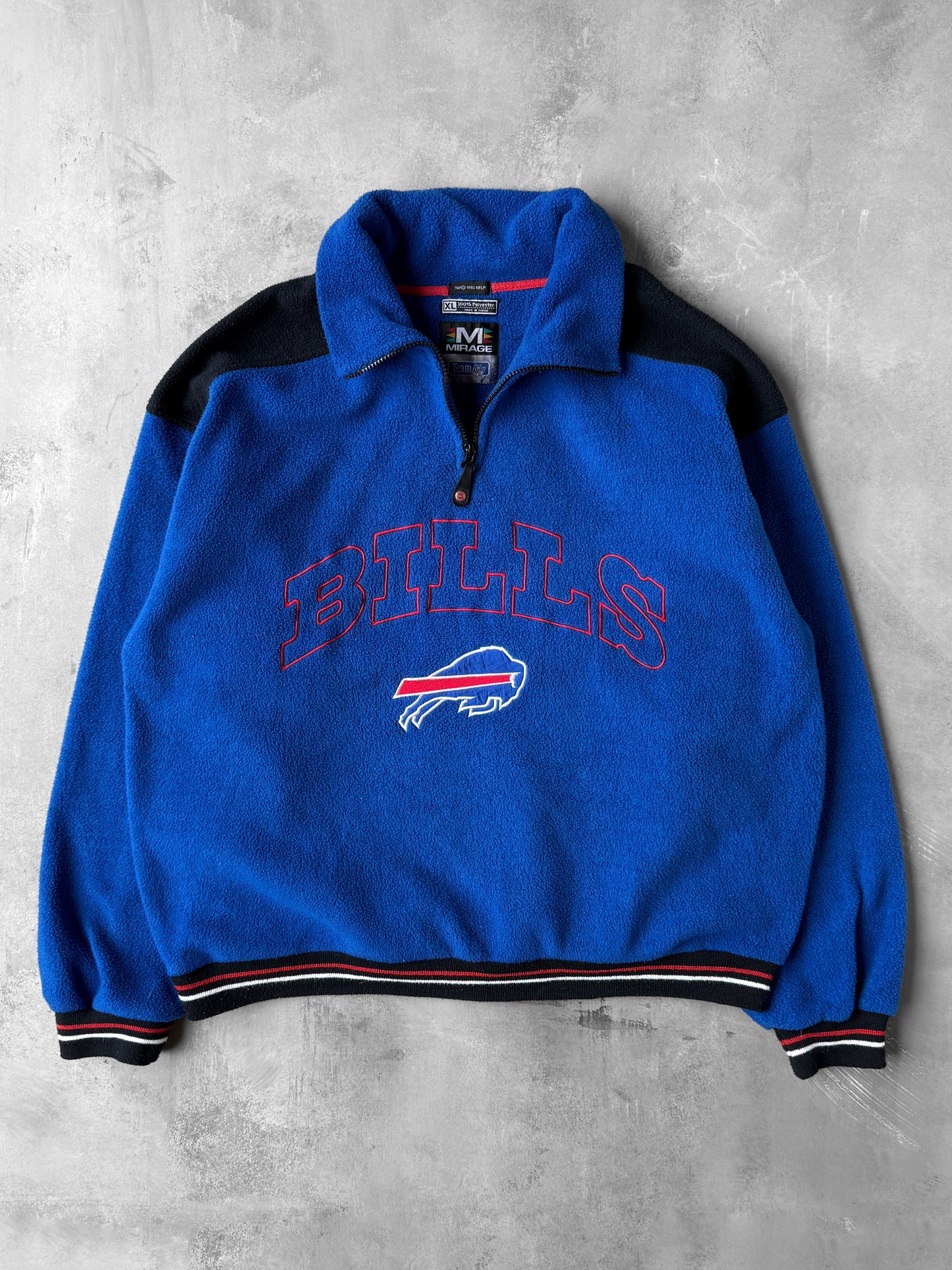 Buffalo Bills Quarter Zip Fleece Jacket '95 - XL