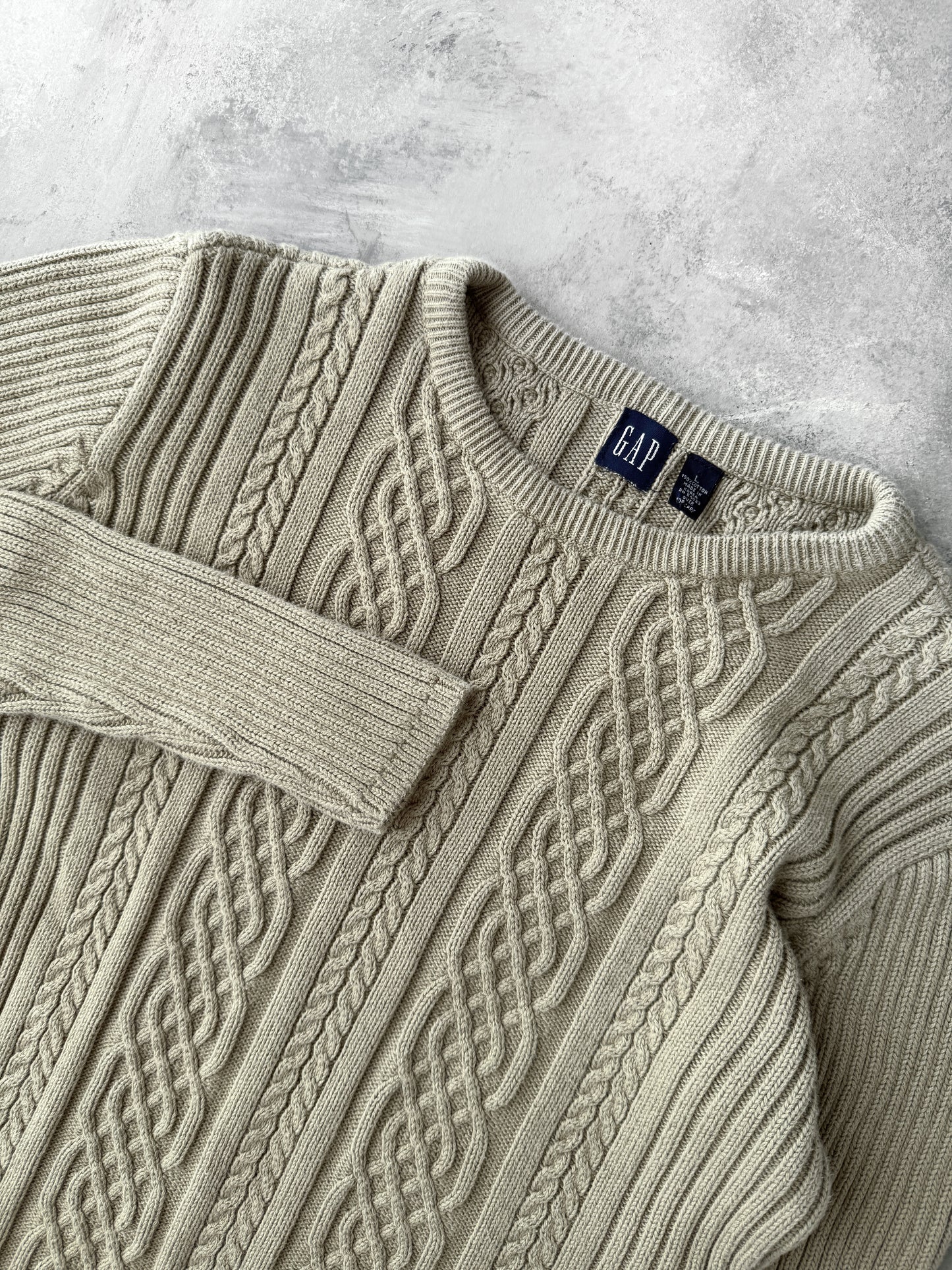 GAP Cable Knit Sweater Y2K - Large