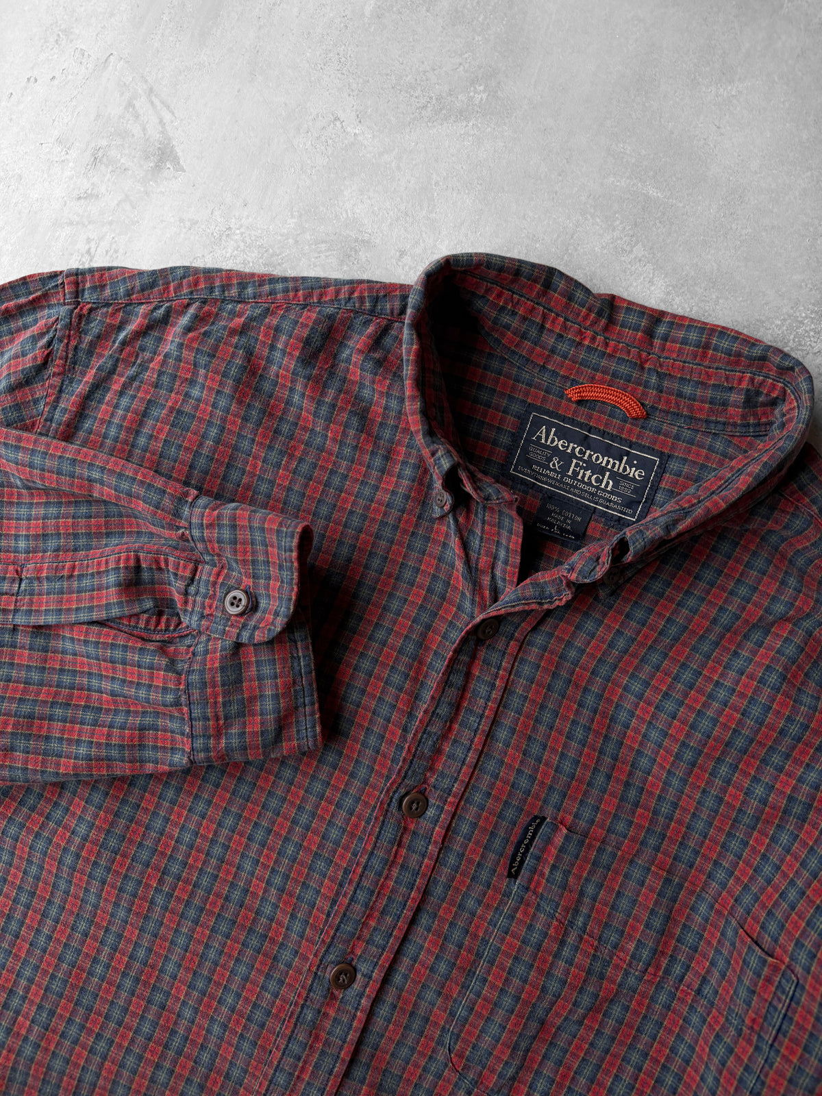 Plaid Oxford Shirt Y2K - Large