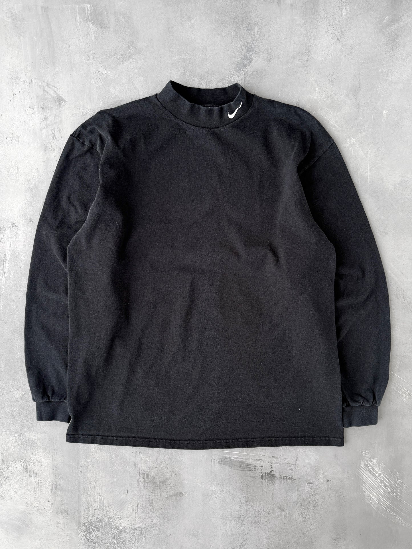 Nike Check Mockneck T-Shirt 90's - Large / XL