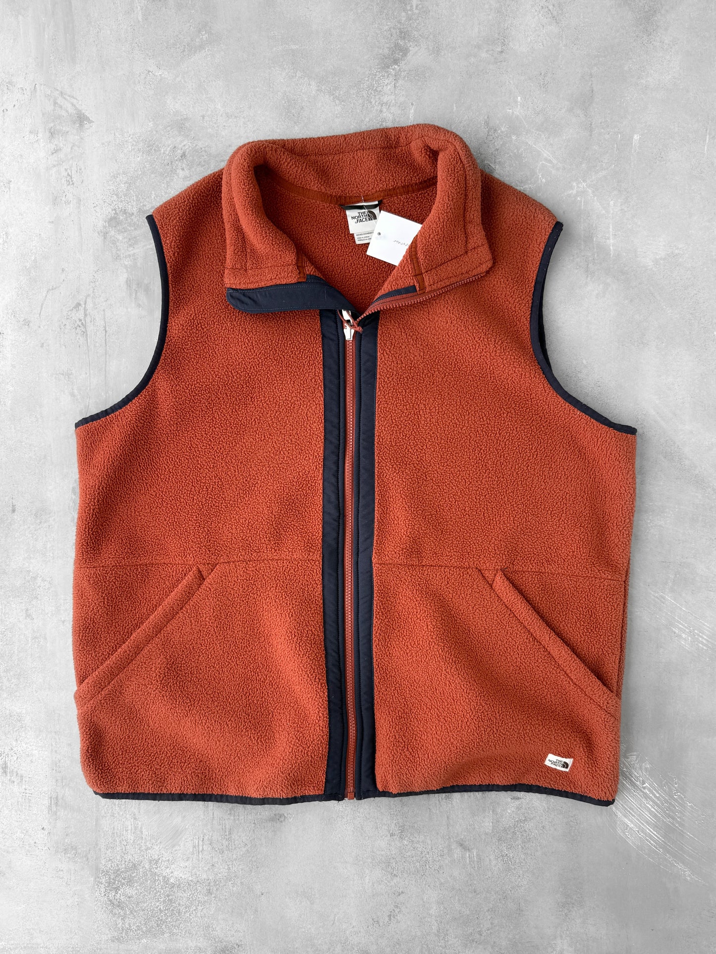The North Face Orange Fleece Vest 2010's - XL