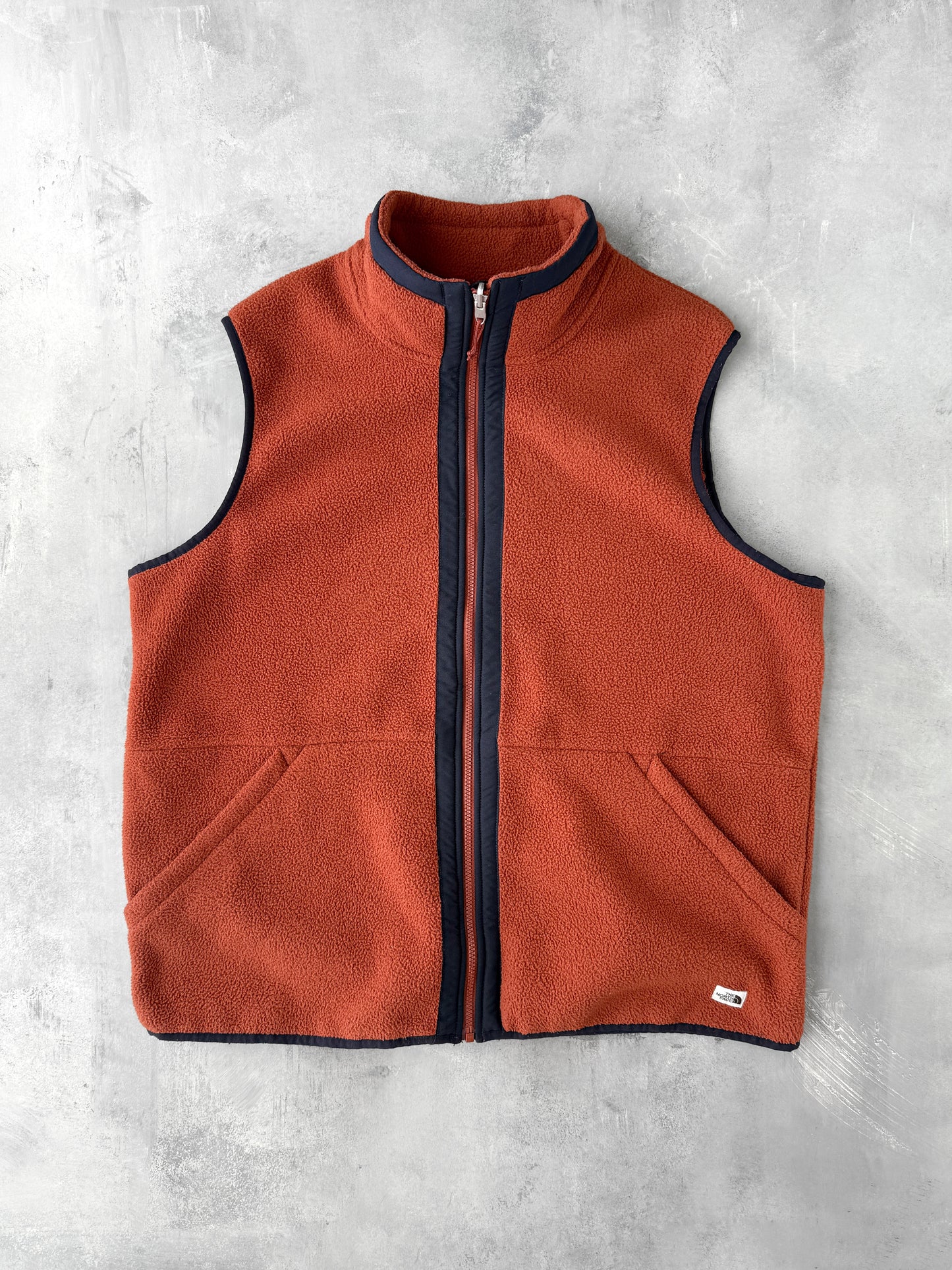 The North Face Orange Fleece Vest 2010's - XL