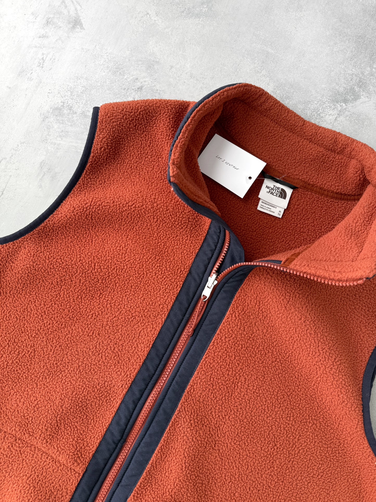 The North Face Orange Fleece Vest 2010's - XL
