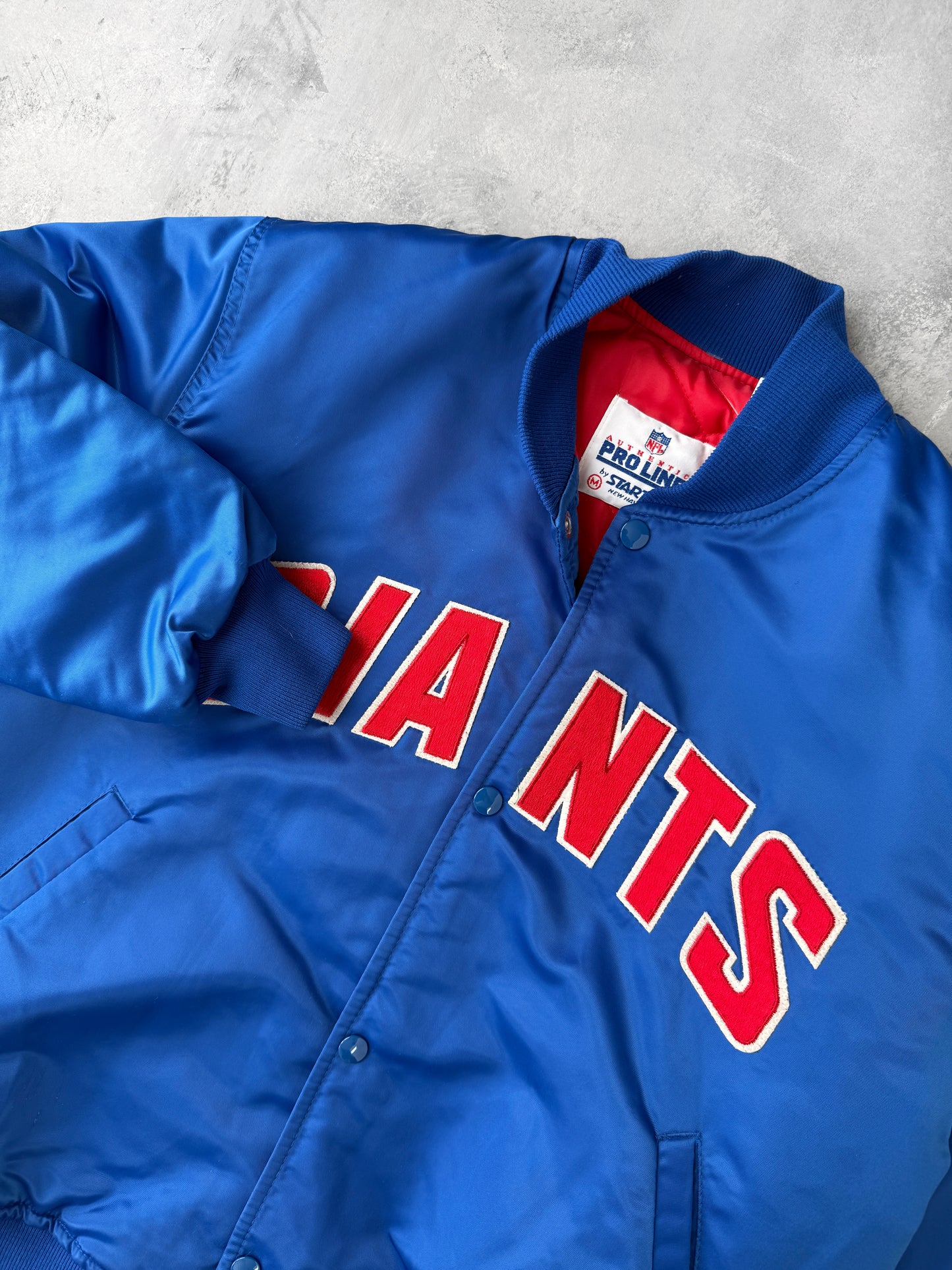 New York Giants Satin Bomber Jacket 90's - Medium