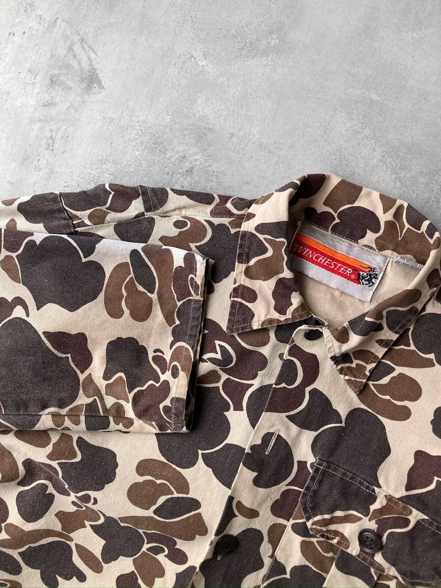 Camouflage Canvas Jacket 80's - Small