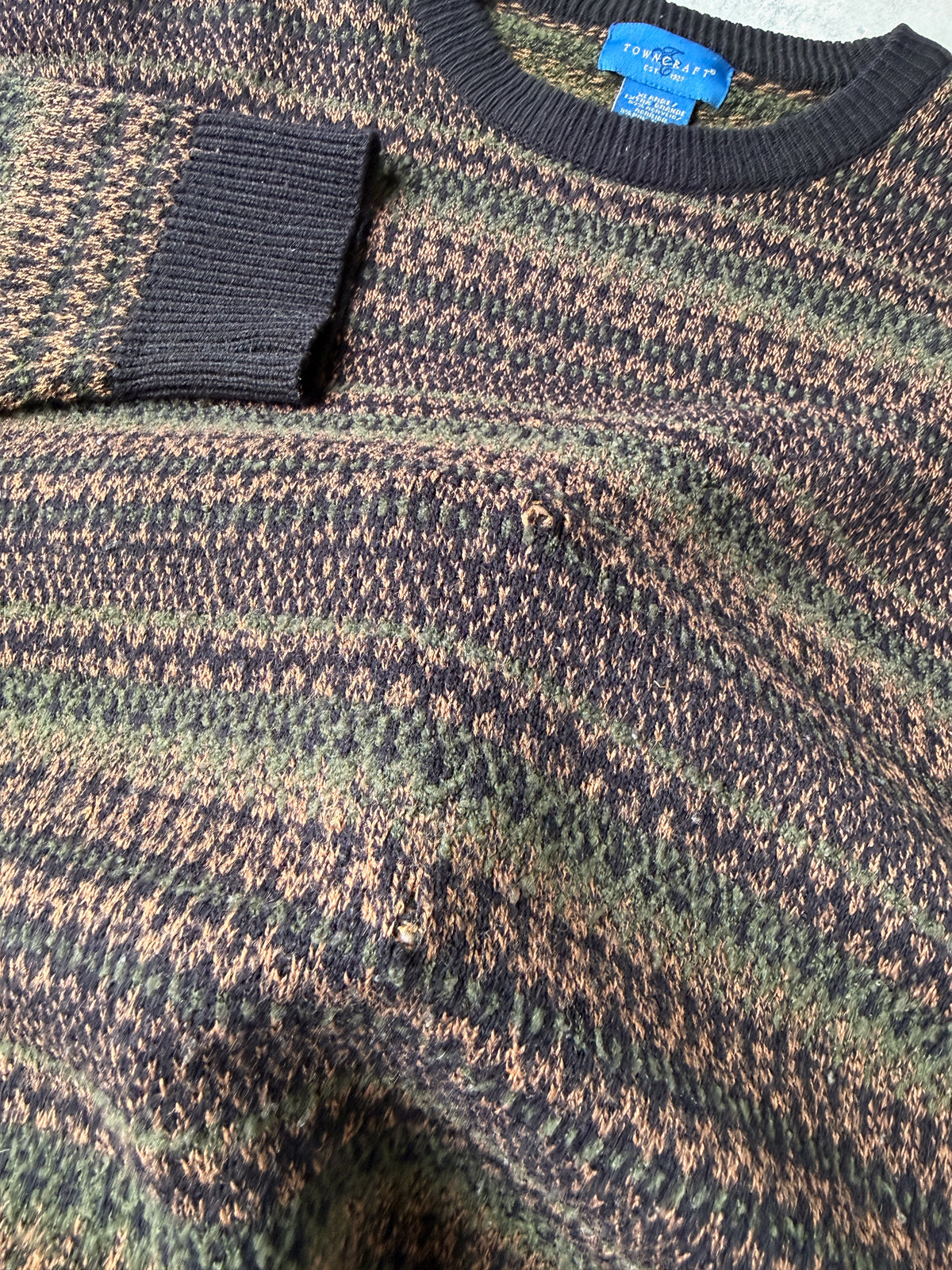 Patterned Stripes Sweater 90's - XL