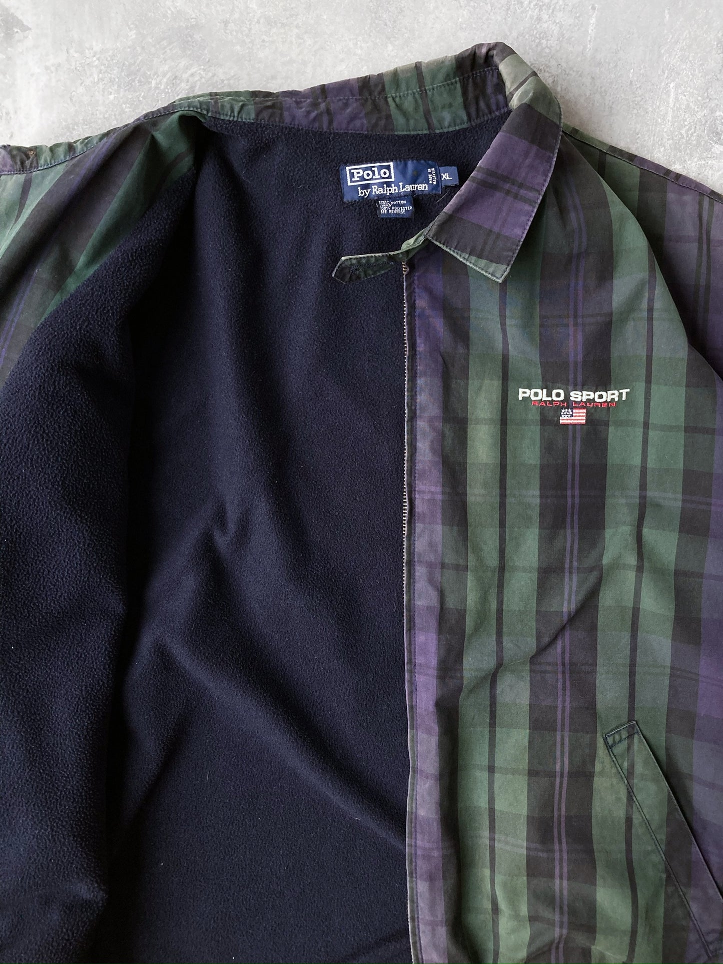 Tartan Polo Sport Jacket 90's - XL