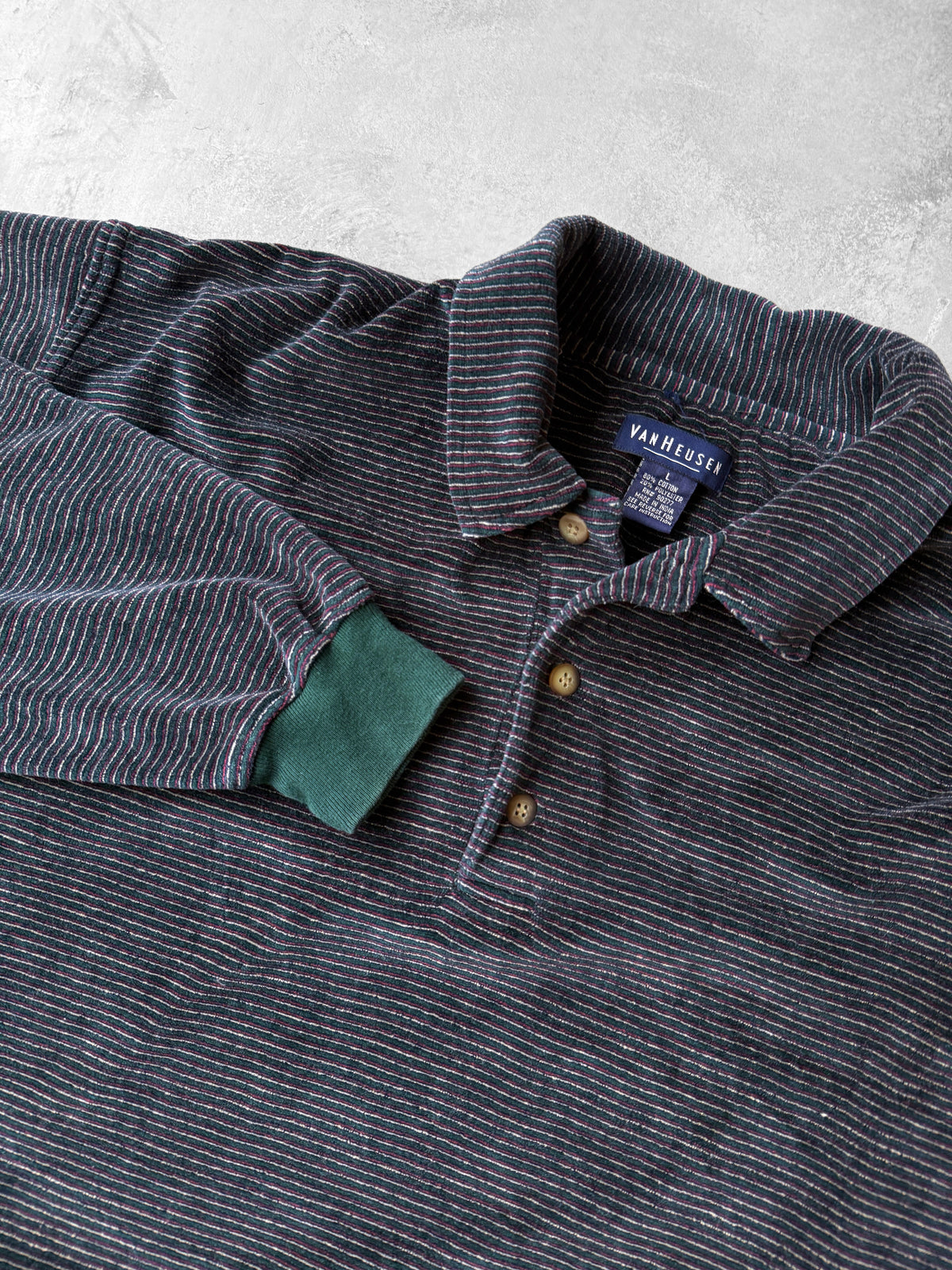 Velour Collared Pullover 90's - Large
