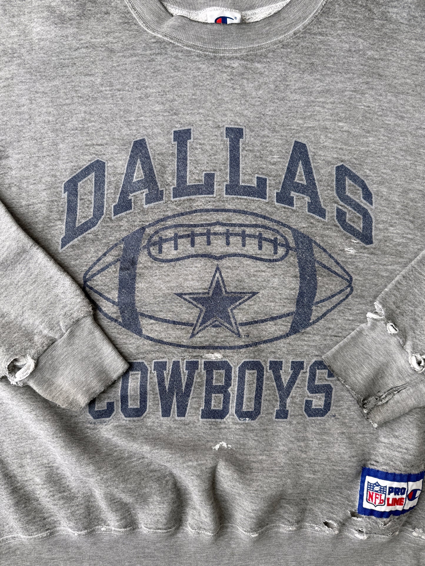 Distressed Dallas Cowboys Sweatshirt 90's - XL