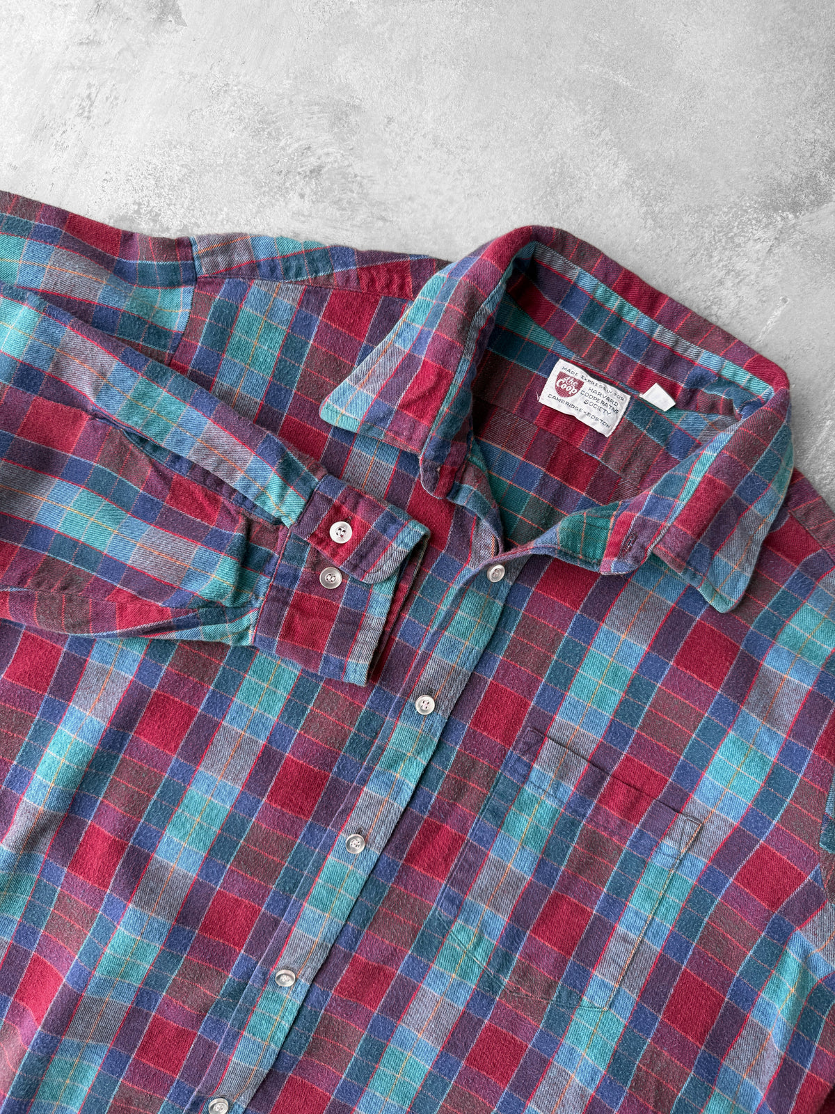 Plaid Flannel Shirt 80's - Large