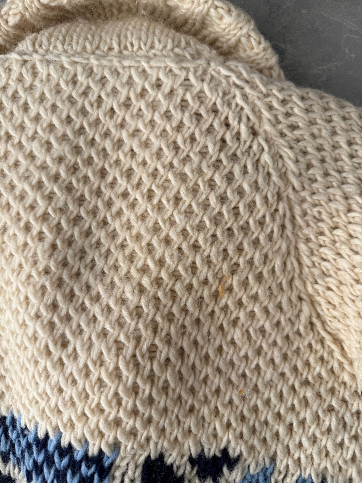 Chunky Cropped Wool Sweater Y2K - Small