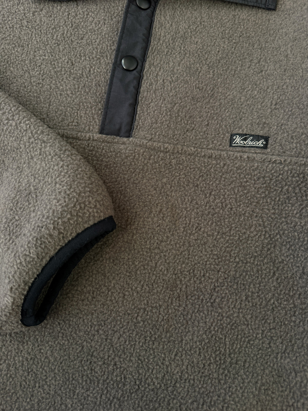 Brown T-Snap Fleece Pullover Y2K - XL