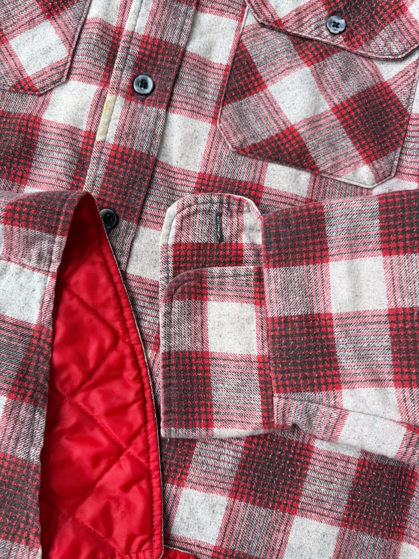 Insulated Plaid Flannel Shirt 80's - Large