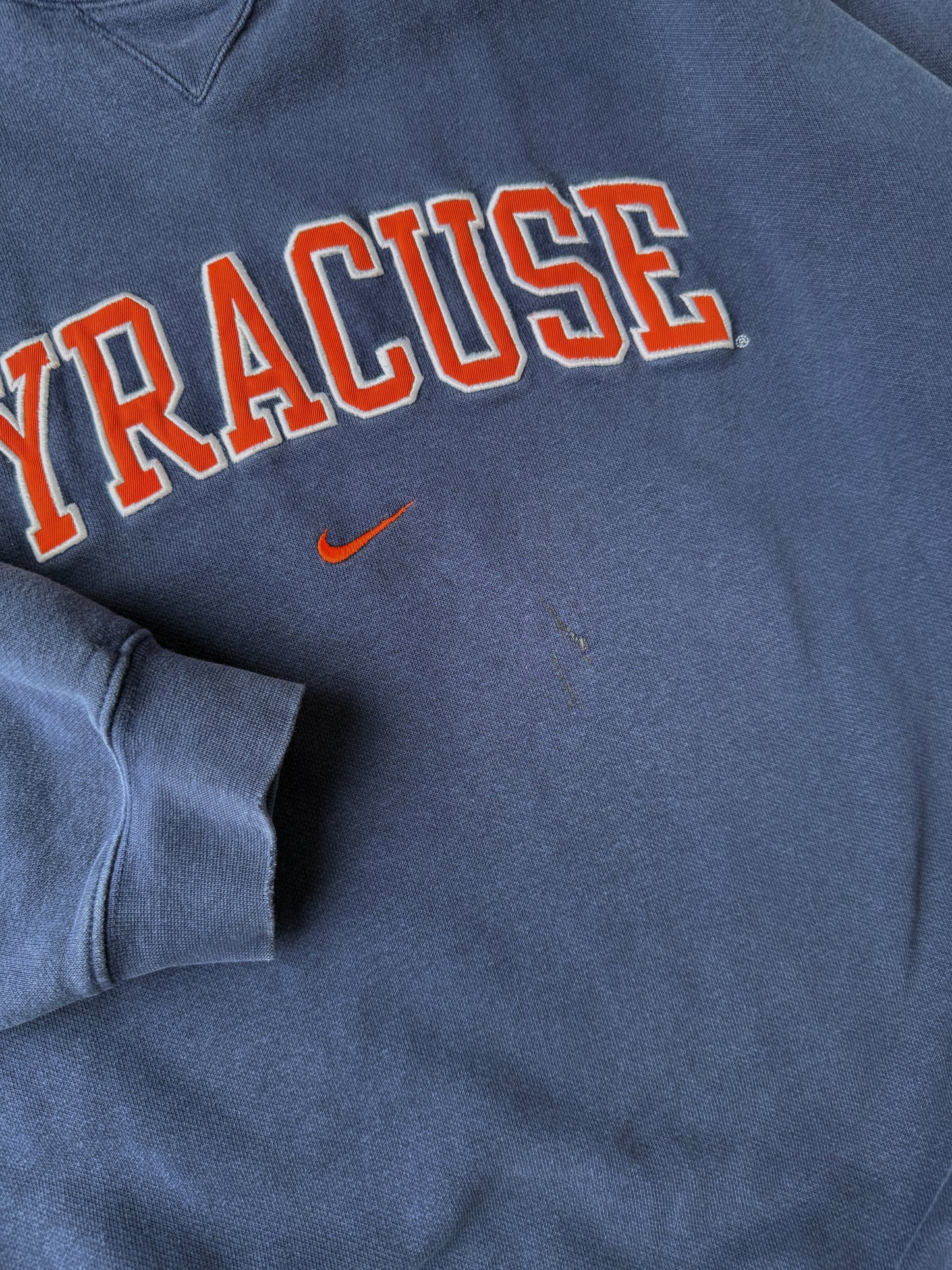 Distressed Nike Syracuse Sweatshirt Y2K - XL