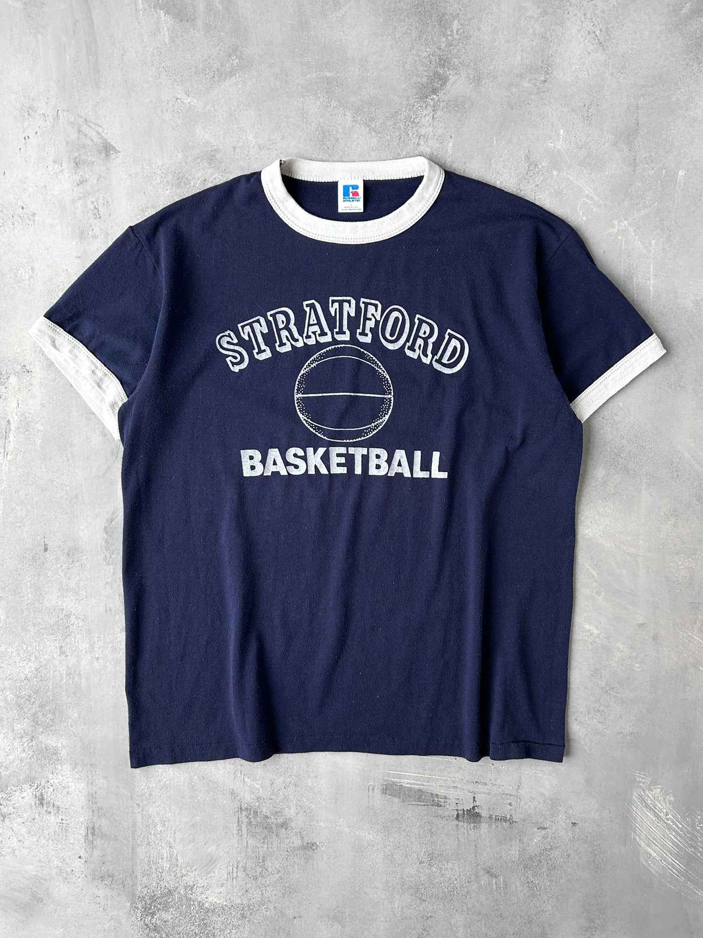 Stratford Basketball Ringer T-Shirt 80's - Large
