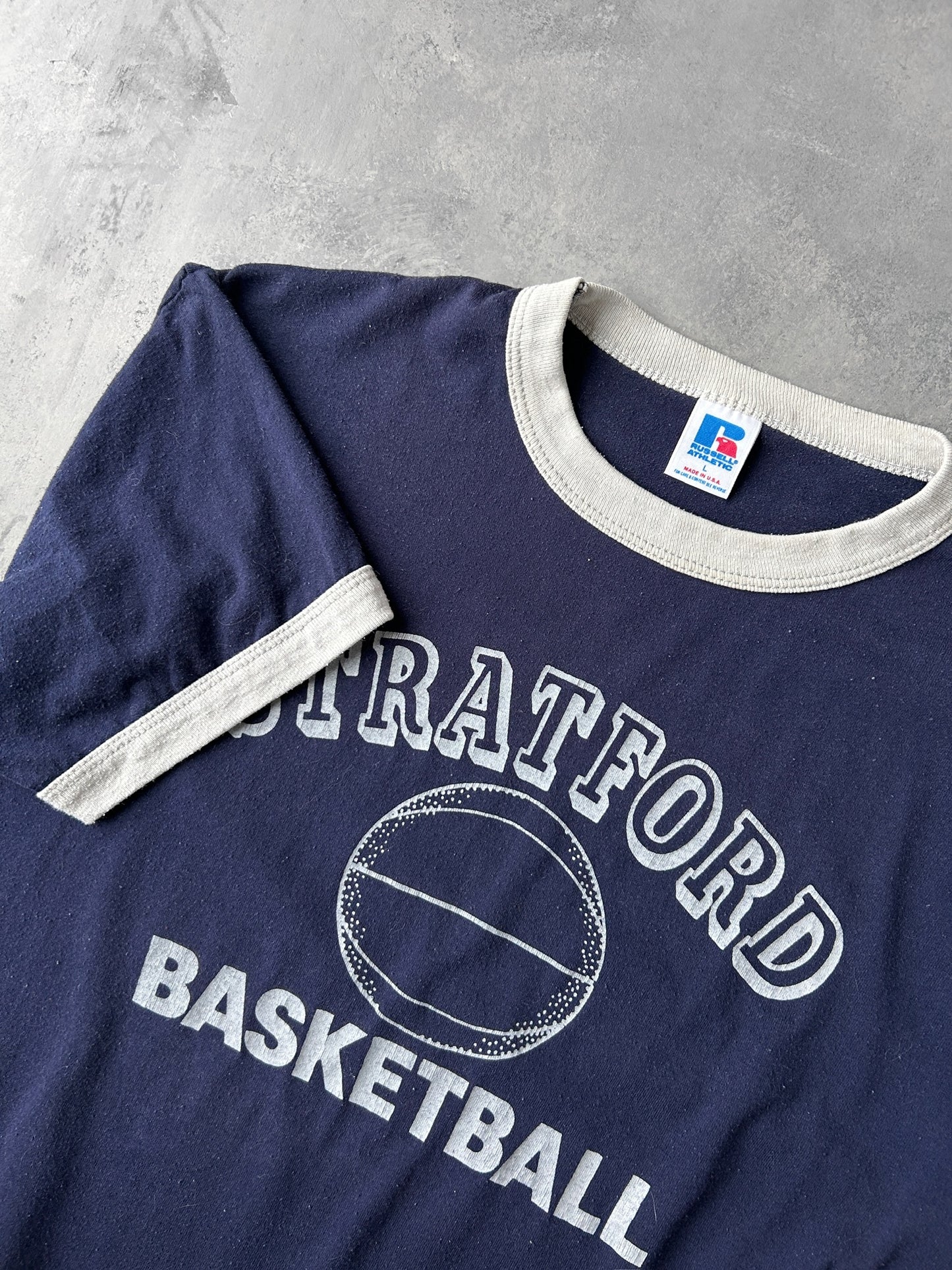 Stratford Basketball Ringer T-Shirt 80's - Large